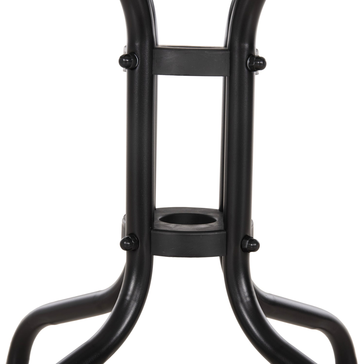 Странична маса Figo метал черно-стъклена повърхност 45x45x51см