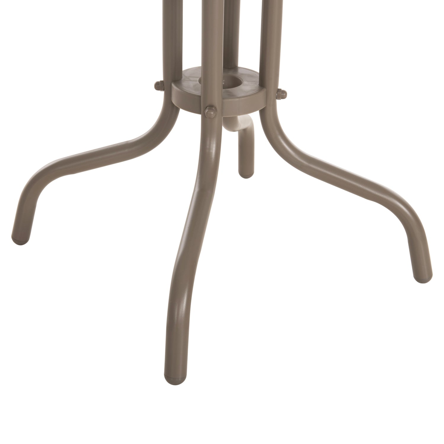 Странична маса Figo , цвят шампанско, метално-стъклена повърхност, 45x45x51см