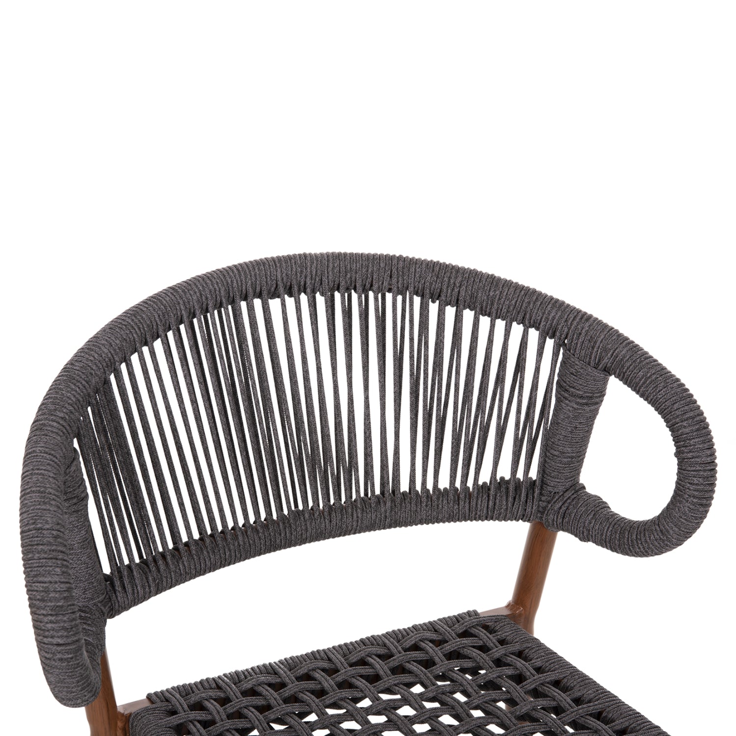 Бар стол EULO средна височина цвят орех-сив  60x60x99