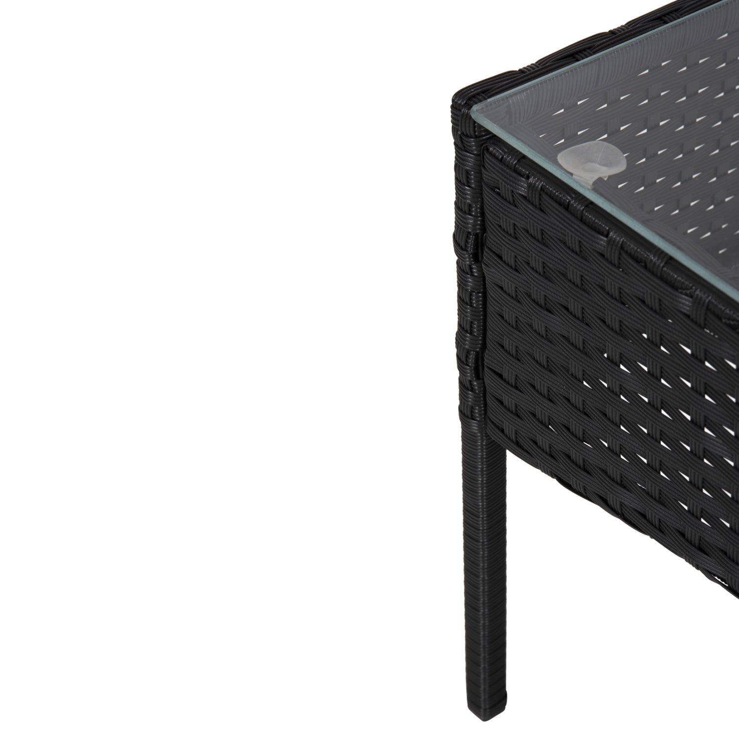 Градински комплект  Стасия 4 бр цвят черен-капучино диван с 2 кресла и маса75.5x37.5x38.5