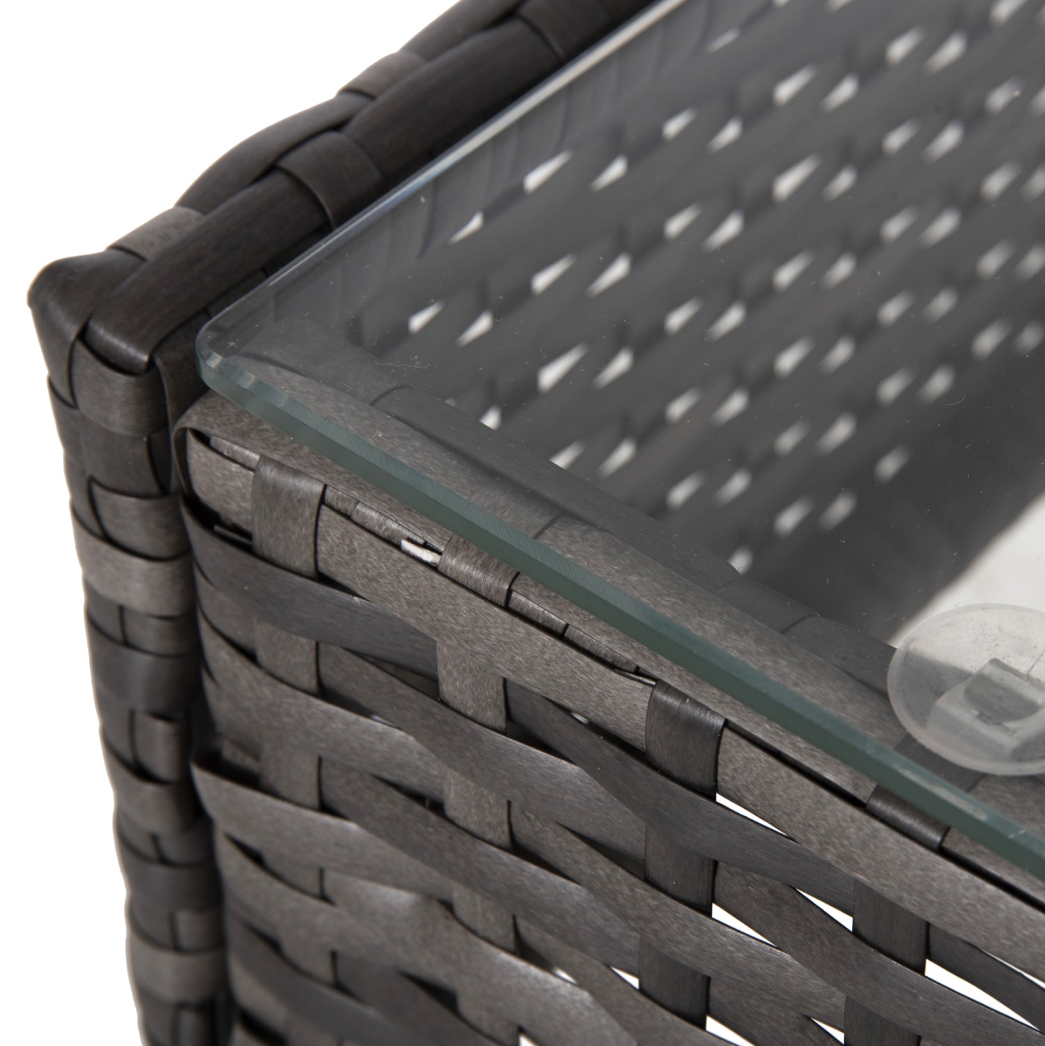 Градински комплект  Стасия от 4бр.цвят сив-бежов с диван, 2 кресла и маса75.5x37.5x38.5