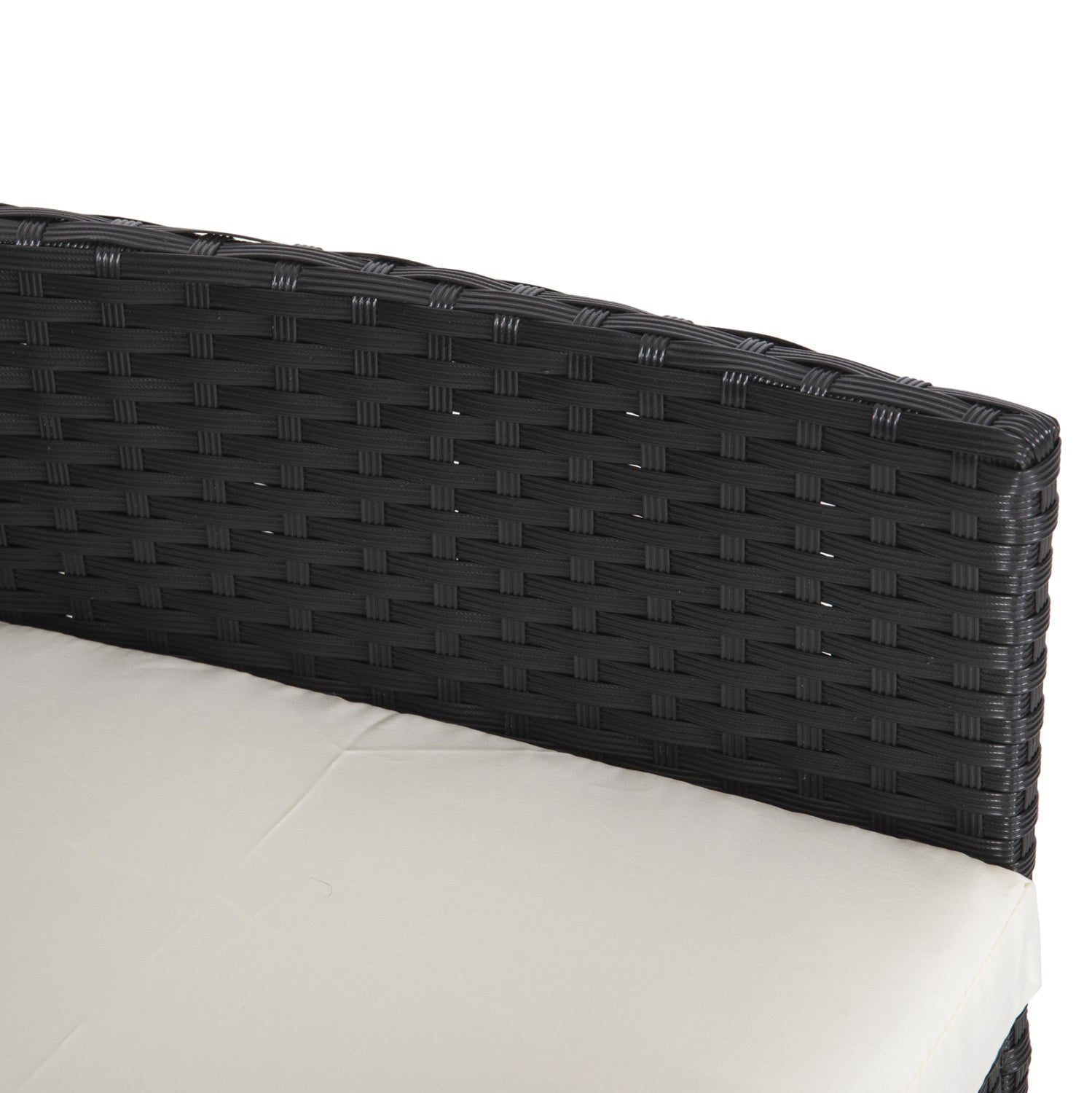 Градински комплект  Стасия цвят черен-бежов от 5бр диван с 2 кресла  и маса 75.5x37.5x38.5