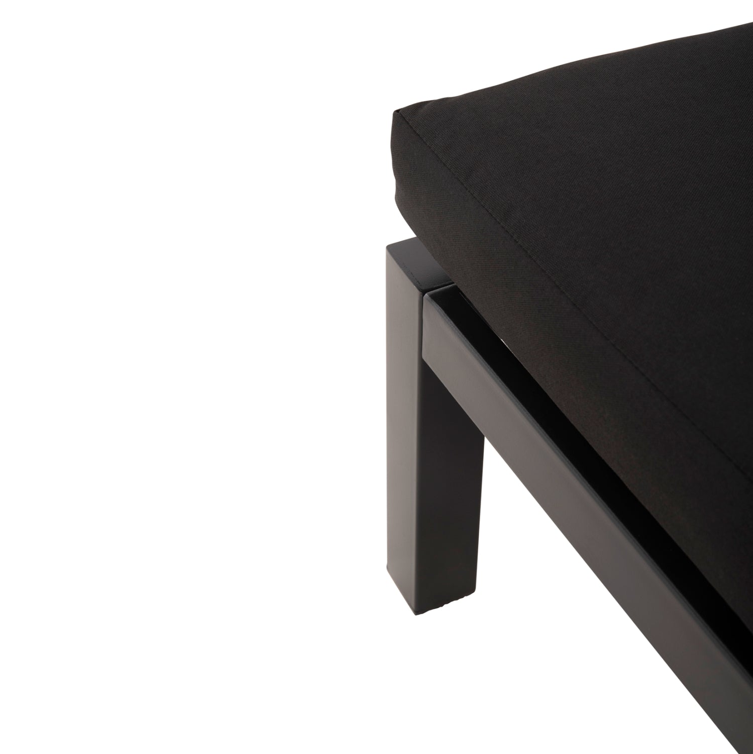 Комплект градински Декс алуминий цвят антрацит-кафяв/черен с 2 дивана 164x74x73 и маса 63,5x63,5x32,5