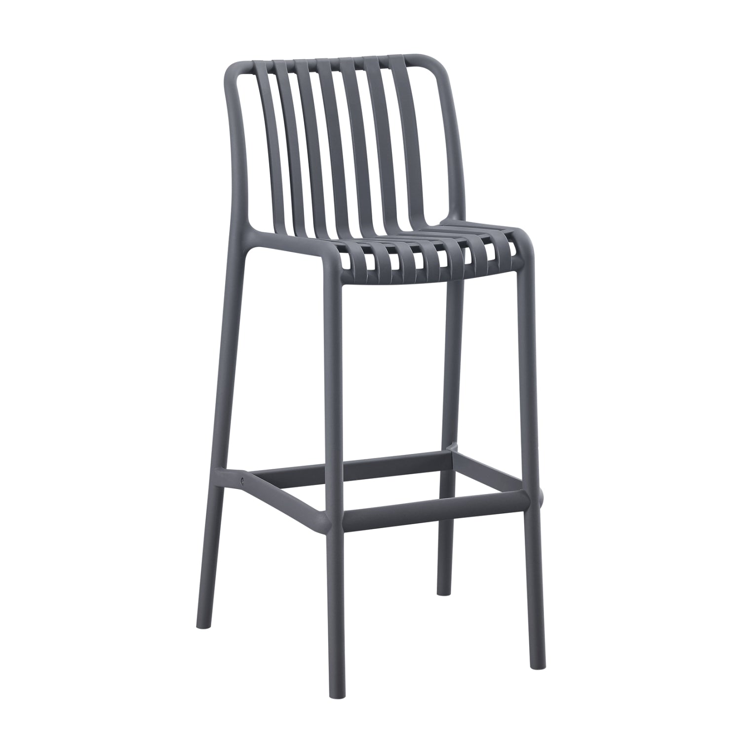 Бар стол Сonvee полипропилен цвят сив 38.5x49.5x102см