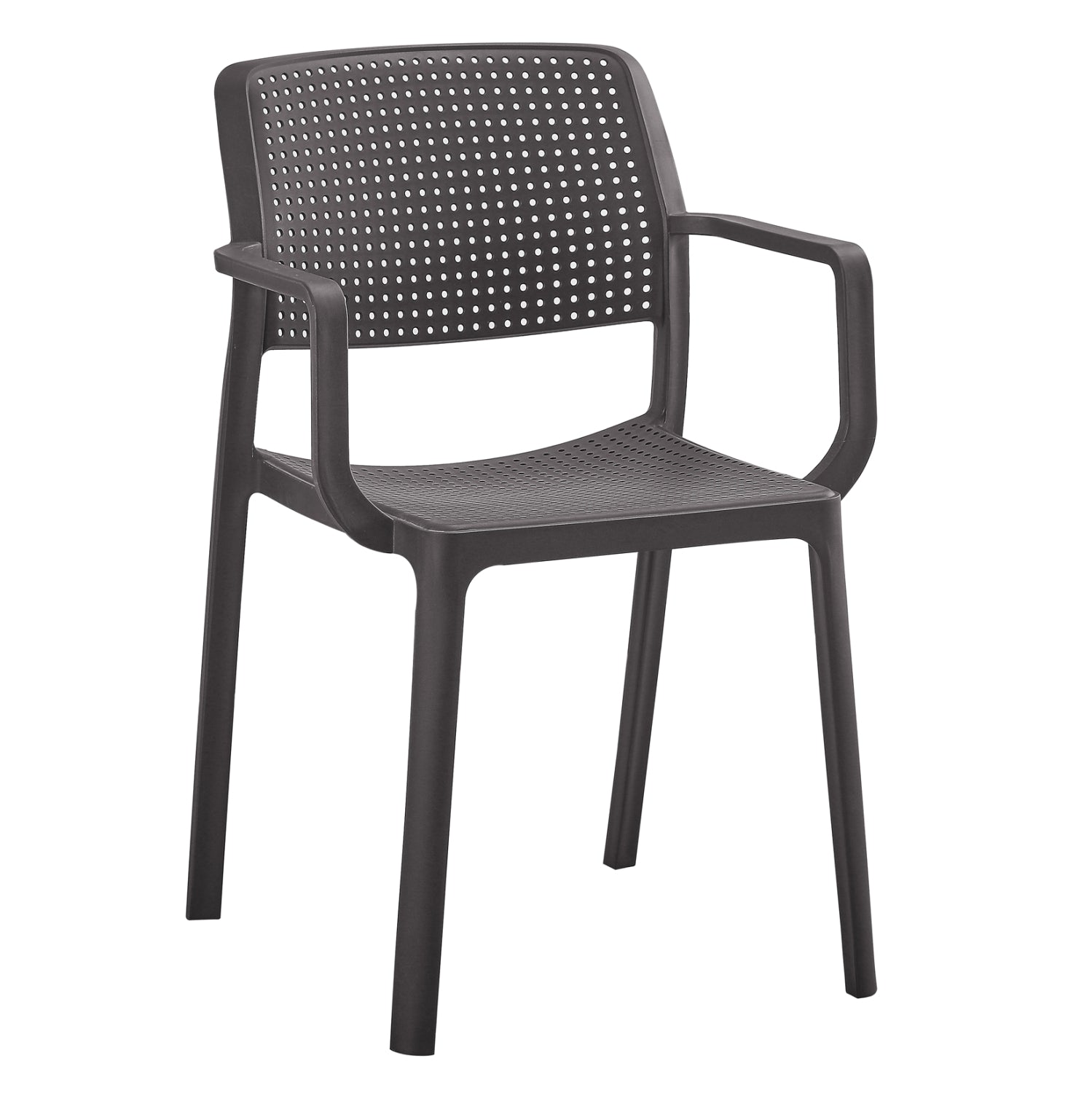 Градински стол COMFEE КГ6102.09 кафяв полипропилен 54x57x83см.