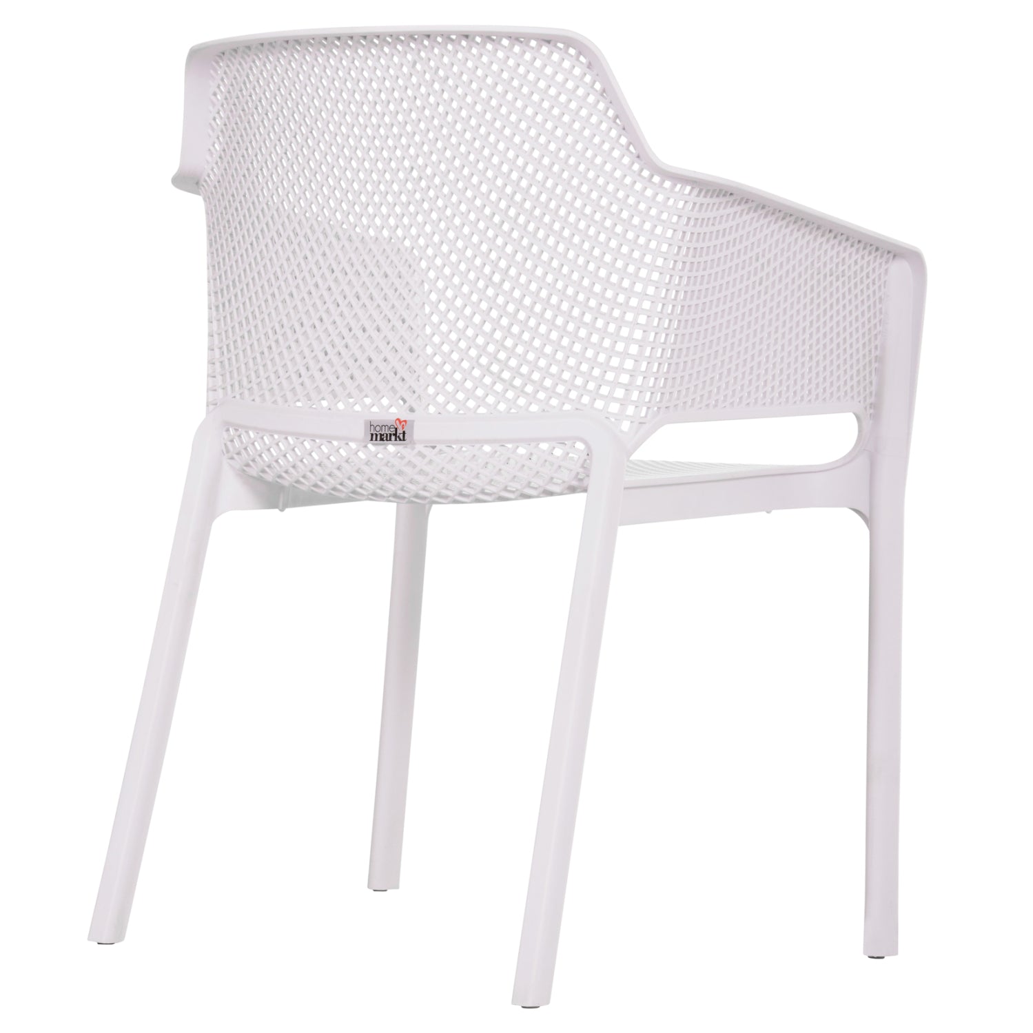 Градински стол Сара полипропилен, бял, 59x58x79.5 см