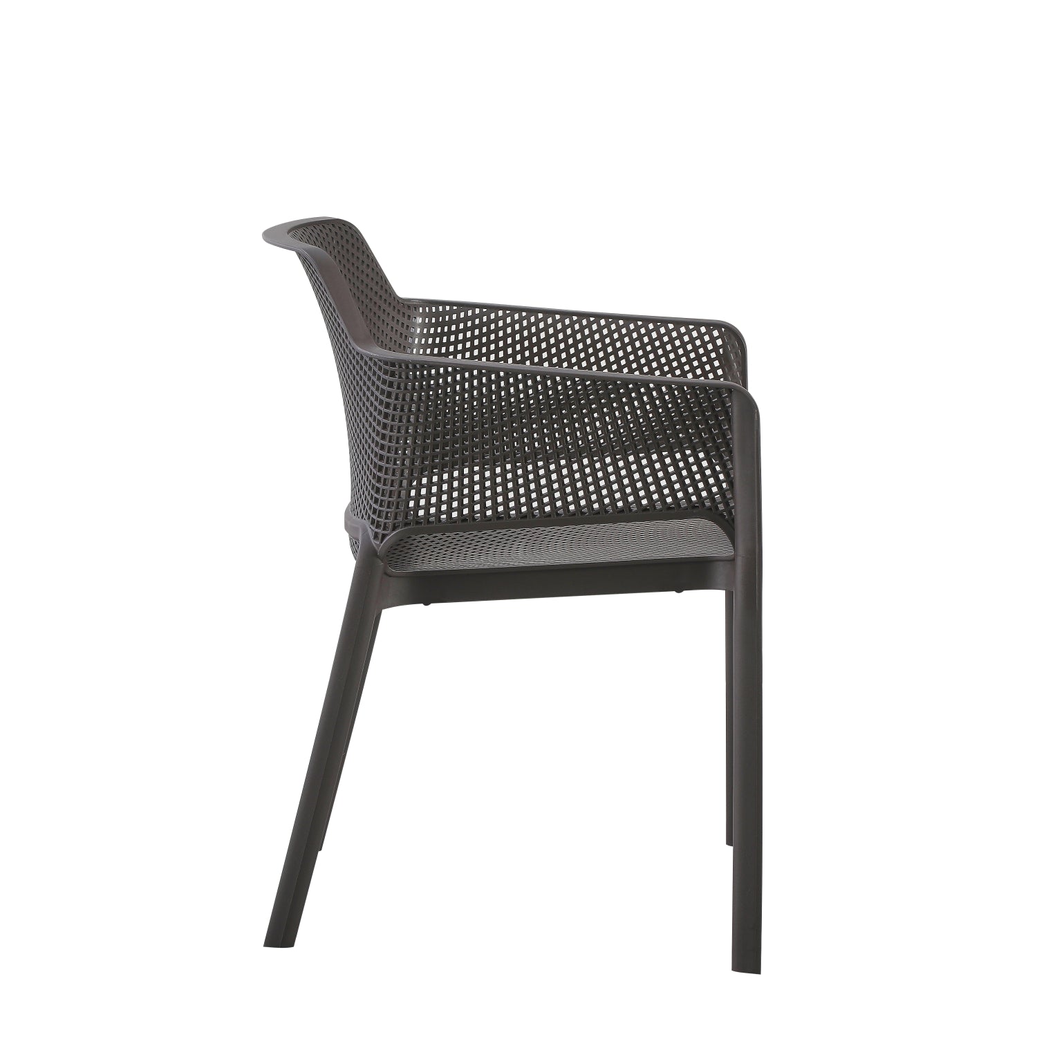 Градински стол Сара полипропилен кафяв 59x46x79см