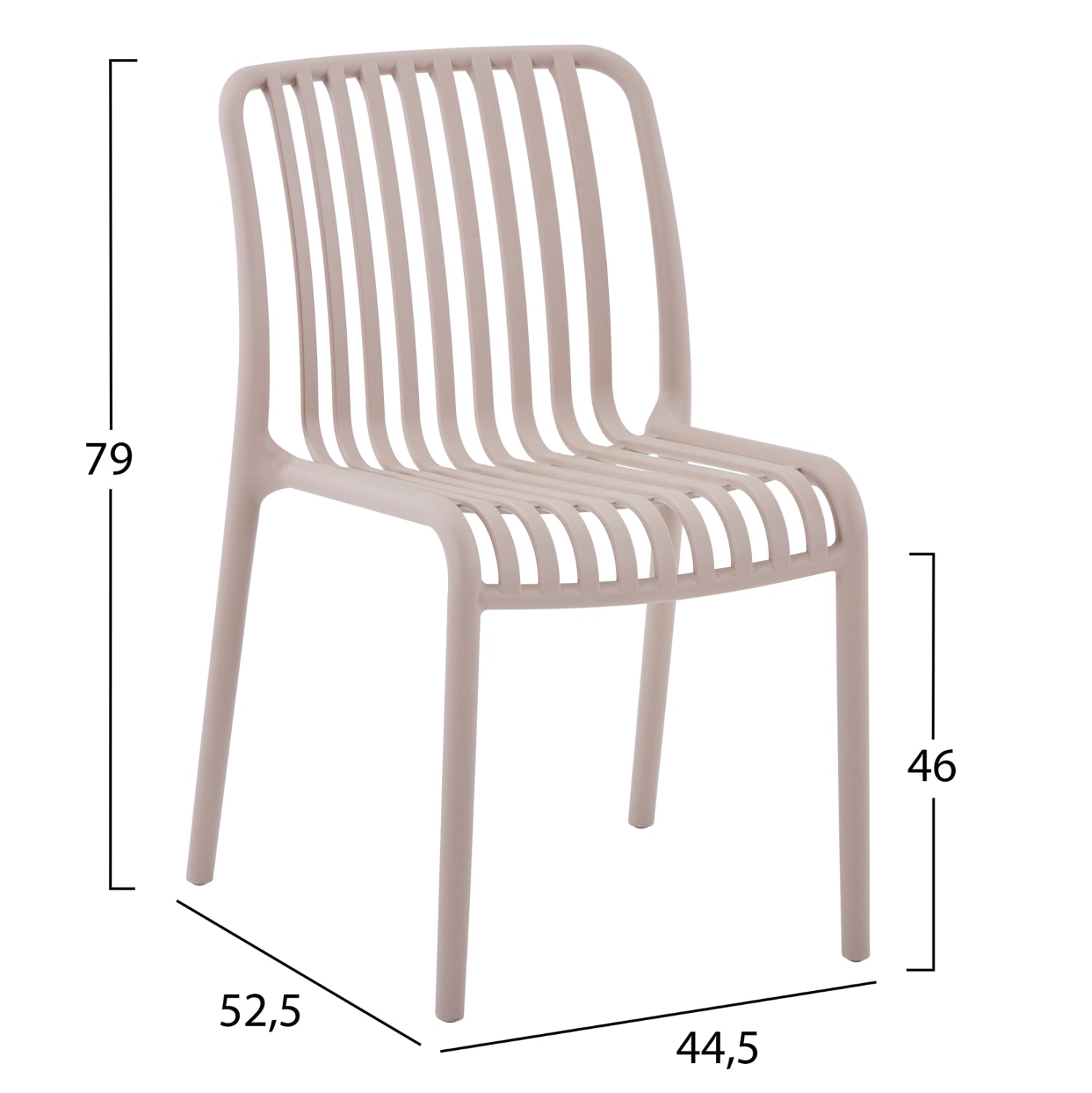 Стол  CONVEE цвят капучино 48x56x79