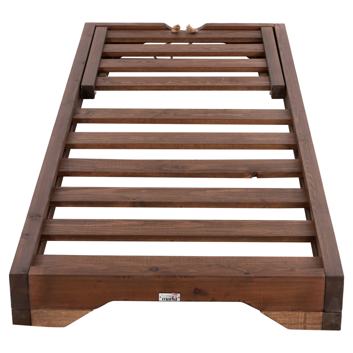 Шезлонг  IKARIA  борова дървесина /цвят орех 80x208x100см