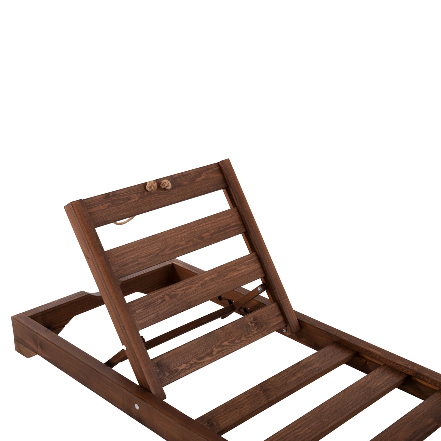 Шезлонг  IKARIA  борова дървесина /цвят орех 80x208x100см