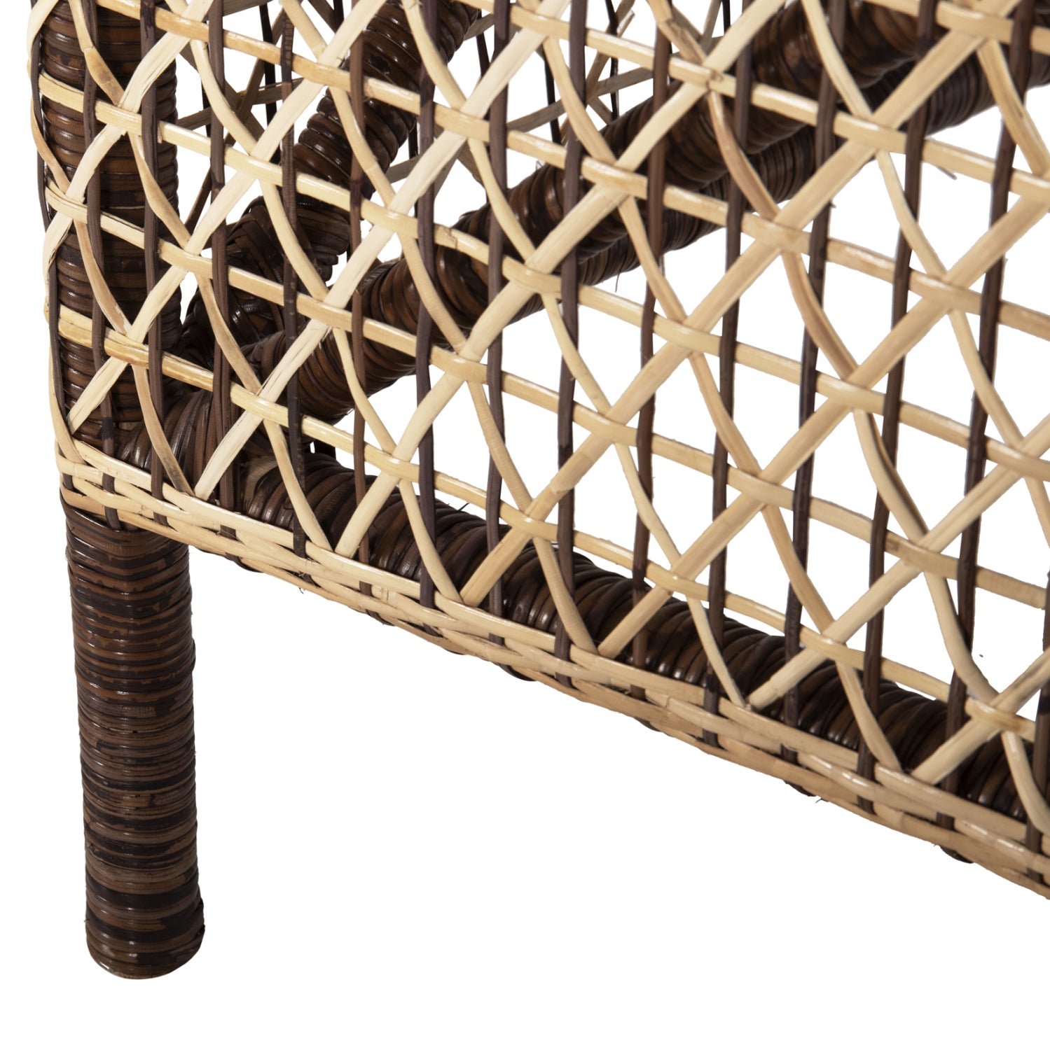 Градински фотьойл Силмар с кафяви възглавници 82x76x85см