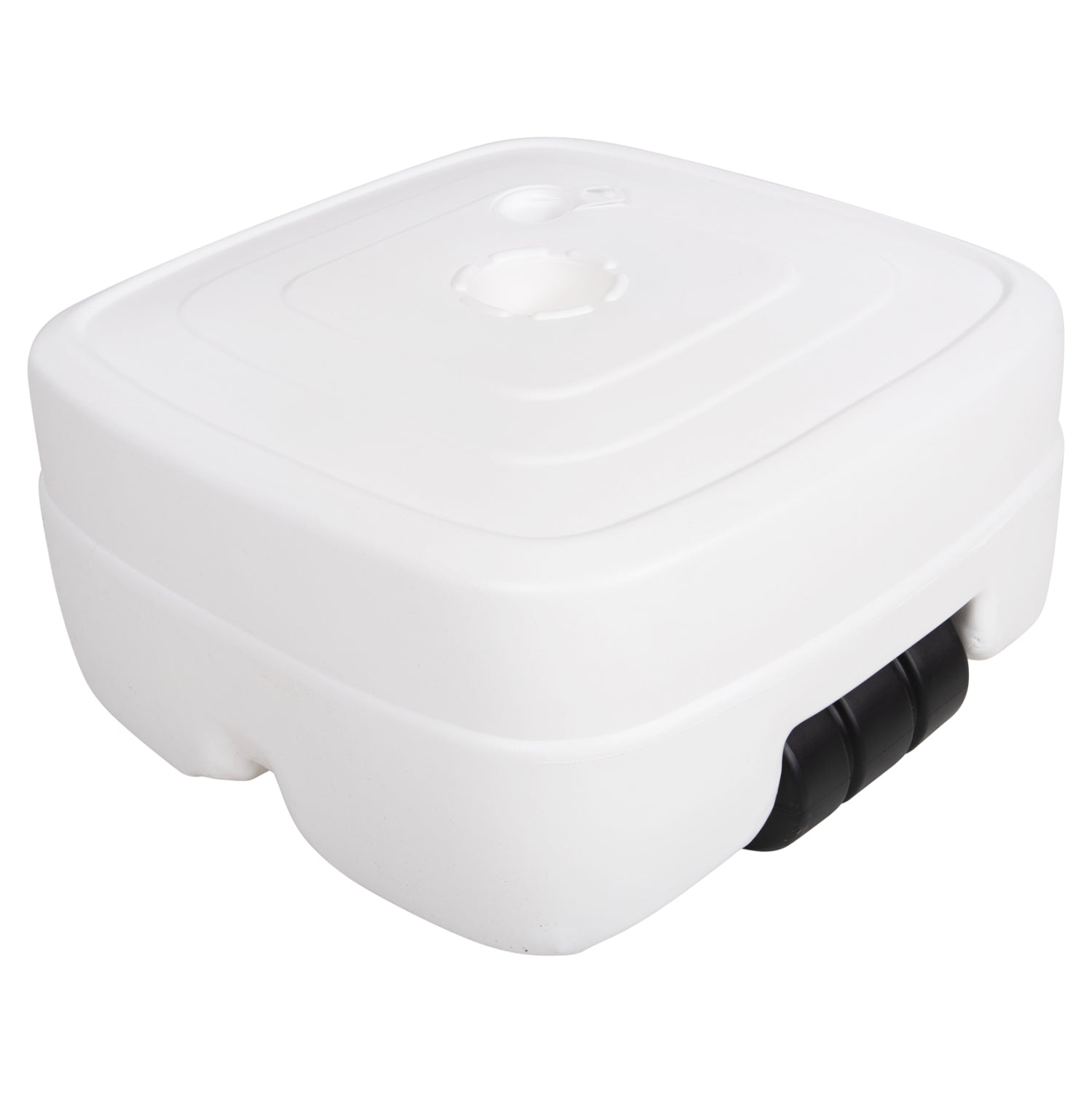 Пластмасова основа за чадър с колела / бяла - 33/50 мм стойка 46.5x23.5