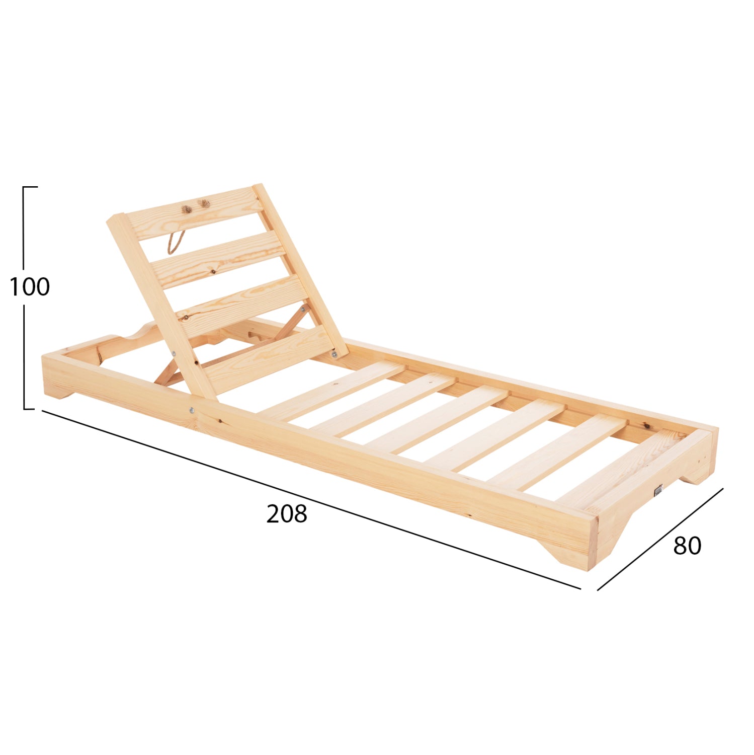 Шелон ikaria натурален боров дървесина 80x208x32-100см
