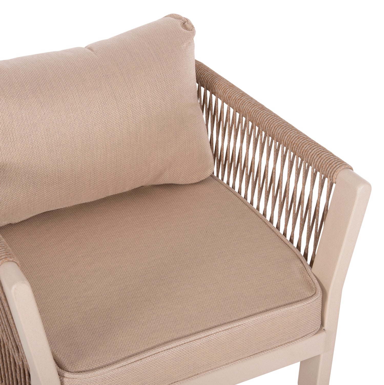 Комплект Дрийм цвят бежов-капучино с маса 201x101x79