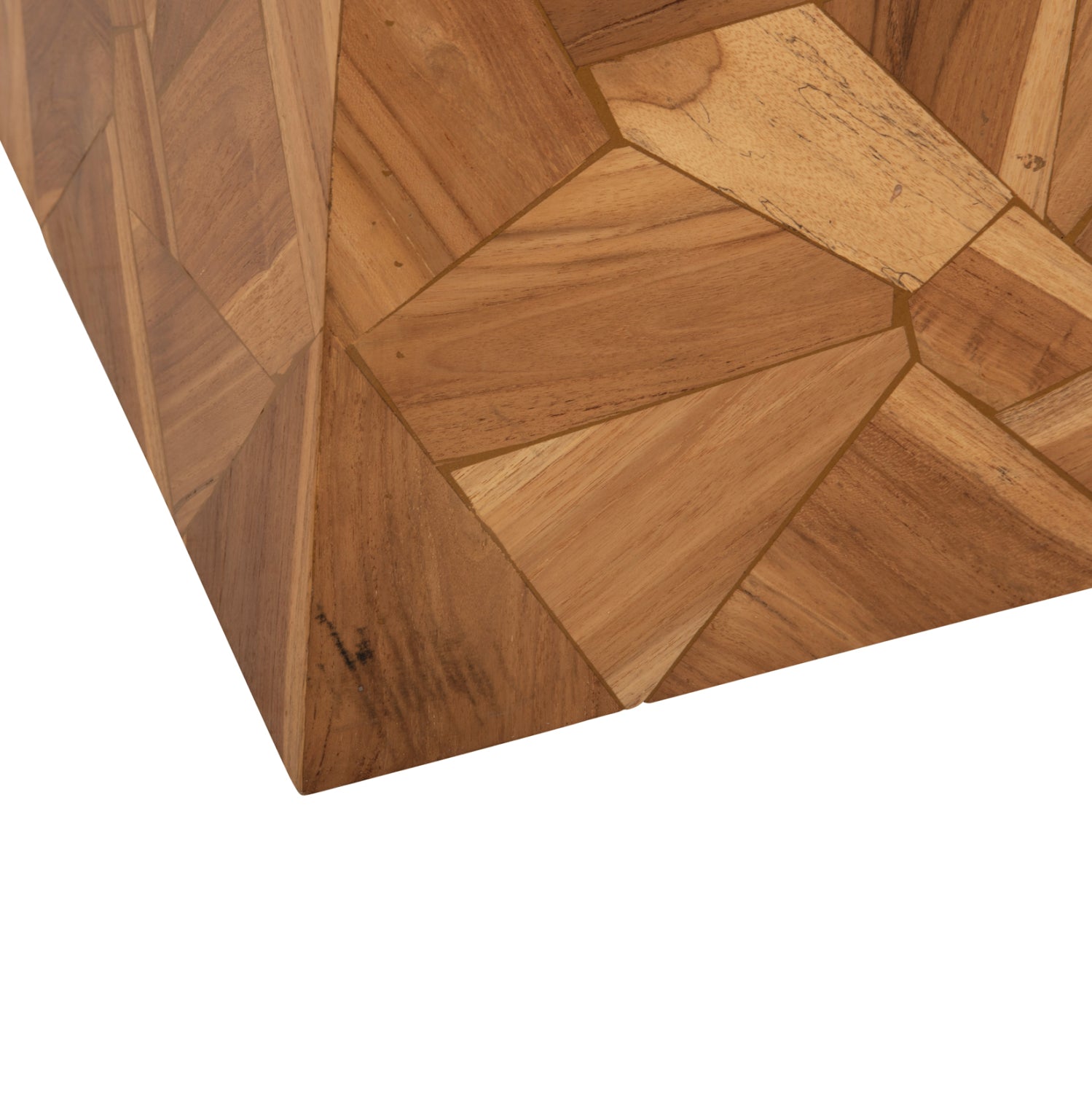 Циментова основа за чадър, външно покритие, тиково дърво, отвор φ5см - 47x47x42hсм