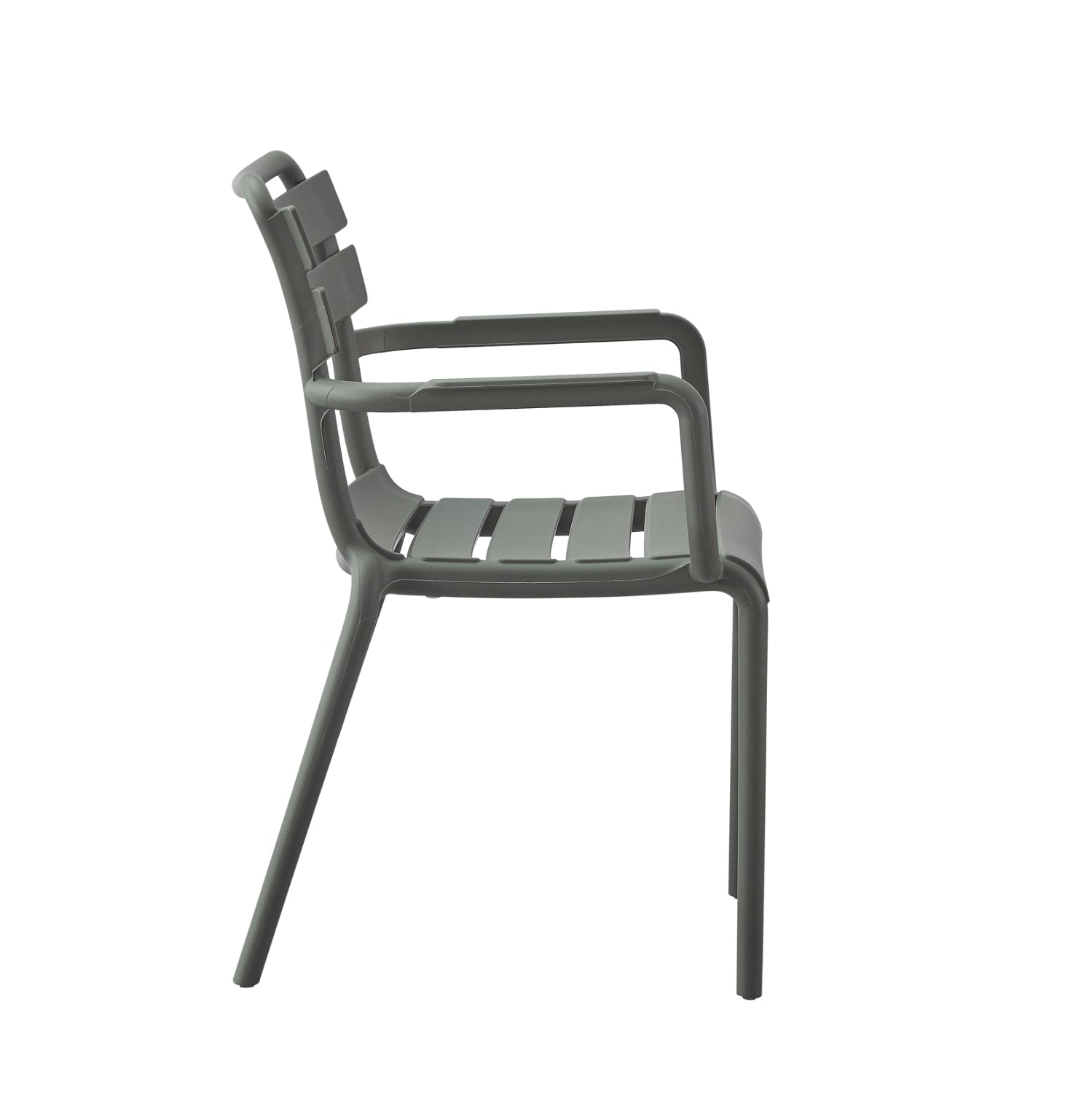 Градински стол  PHILLY маслиново зелен  полипропилен 58.5x49x83.5см