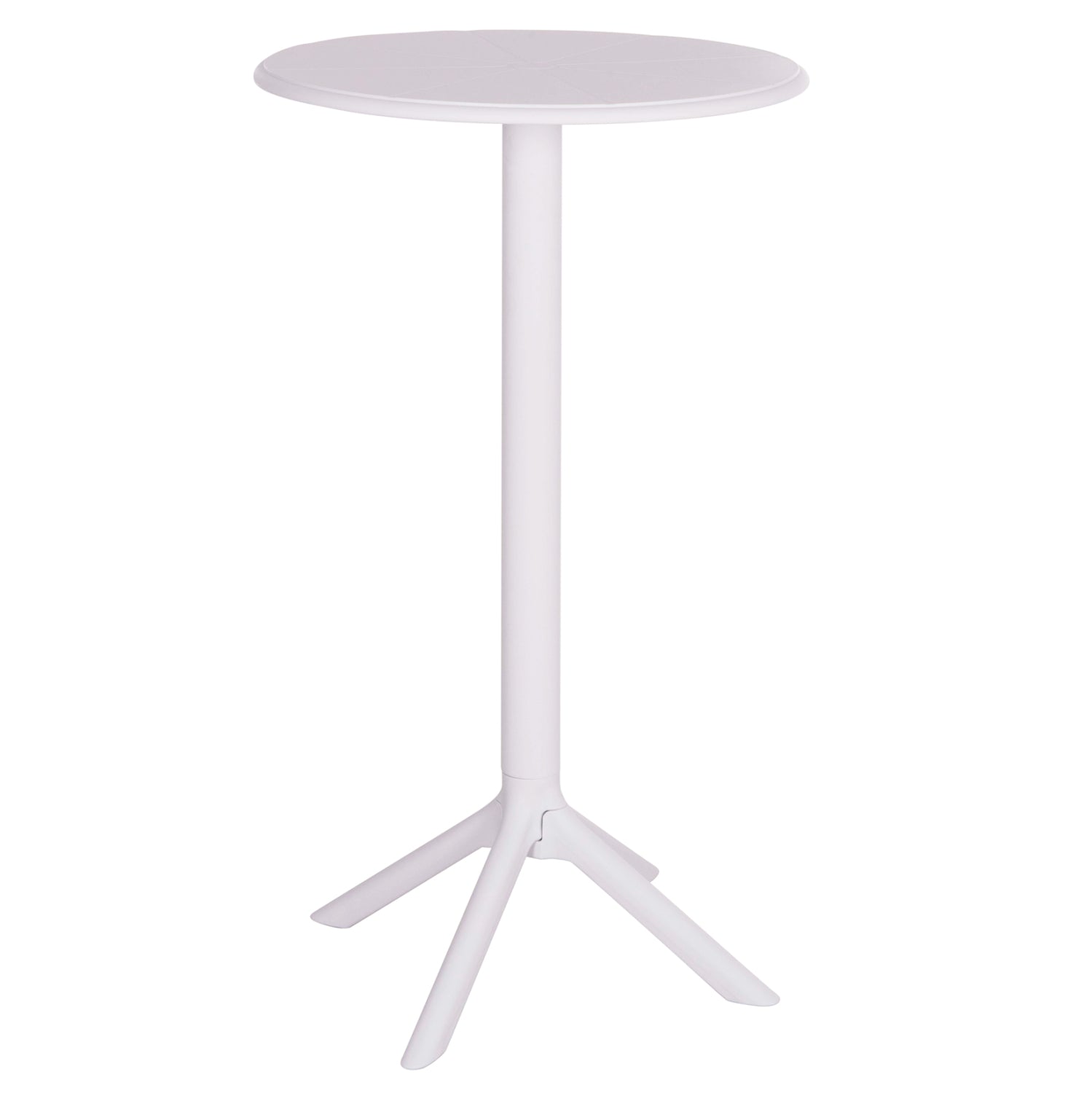 Кръгла бар маса Тerrin полипропилен бял φ60x106hcm