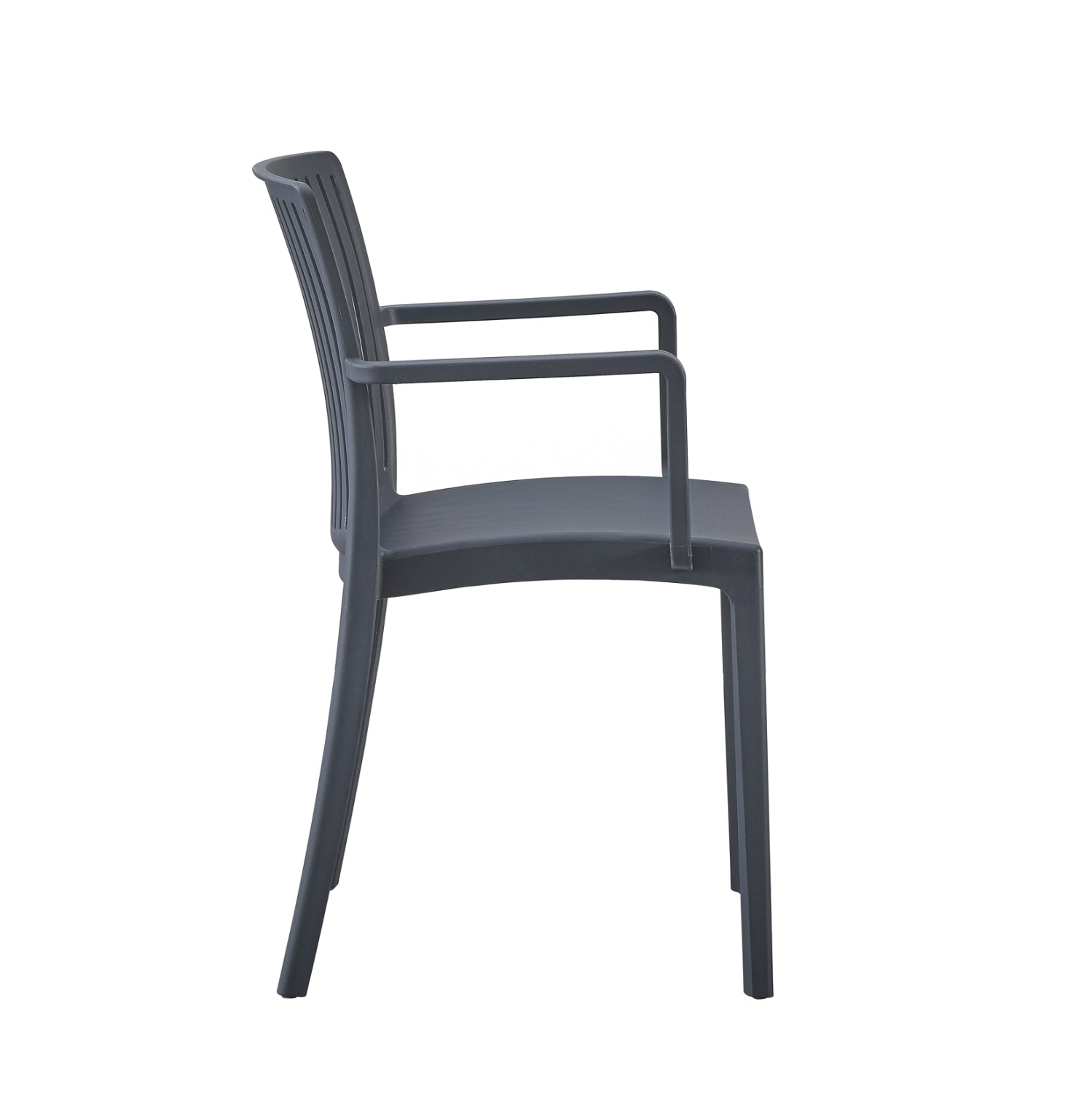 Градински стол Ида сив цвят полипропилен 53x50x82см