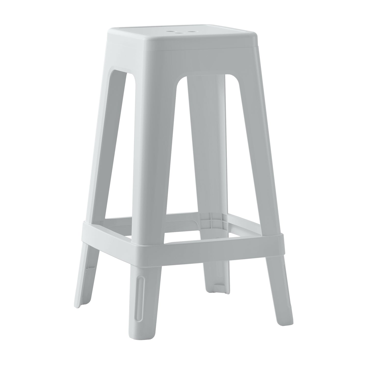 Бар стол  ZEB бял цвят полипропилен 35x35x65