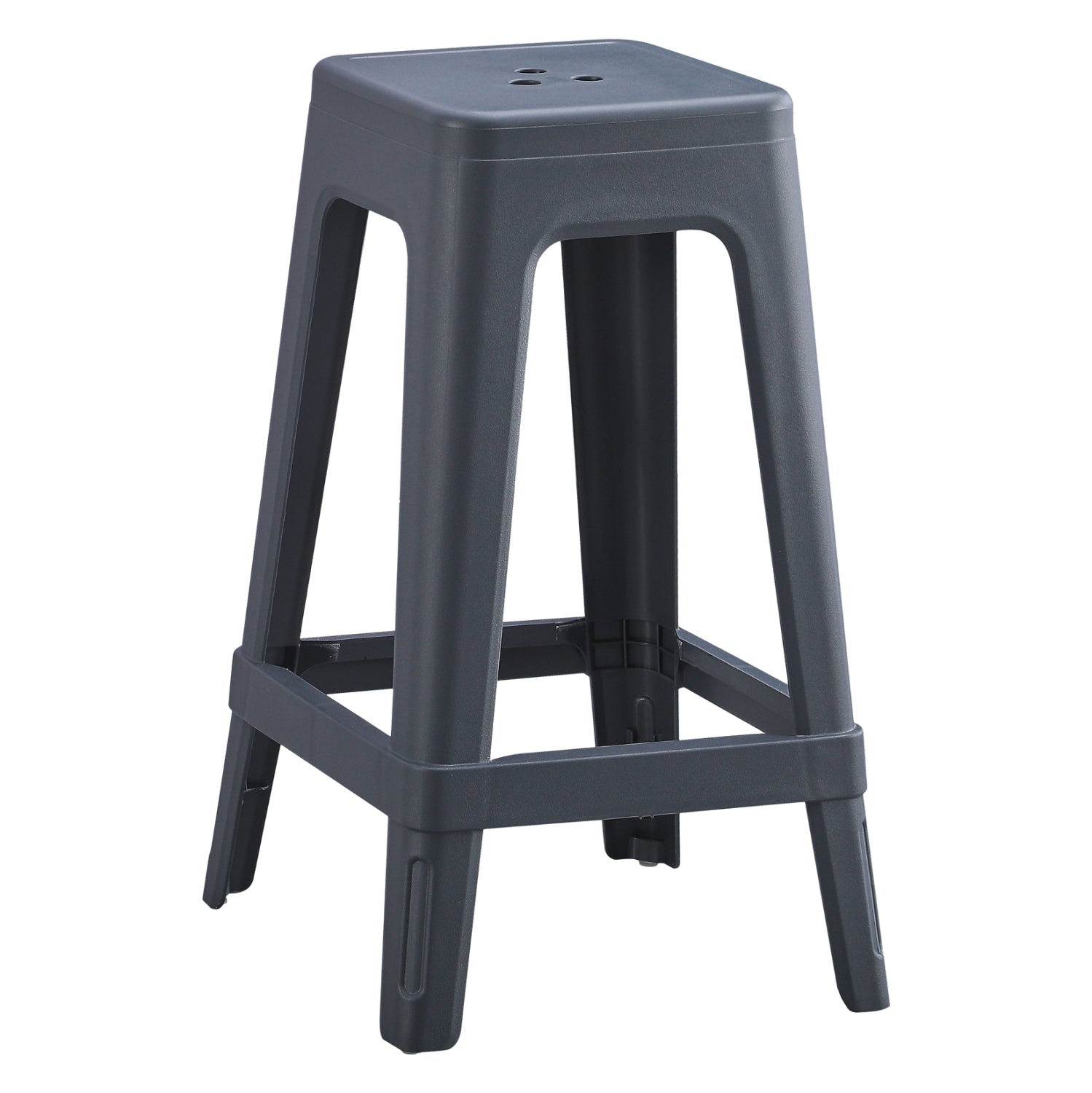 Бар стол  ZEB сив цвят полипропилен 35x35x65