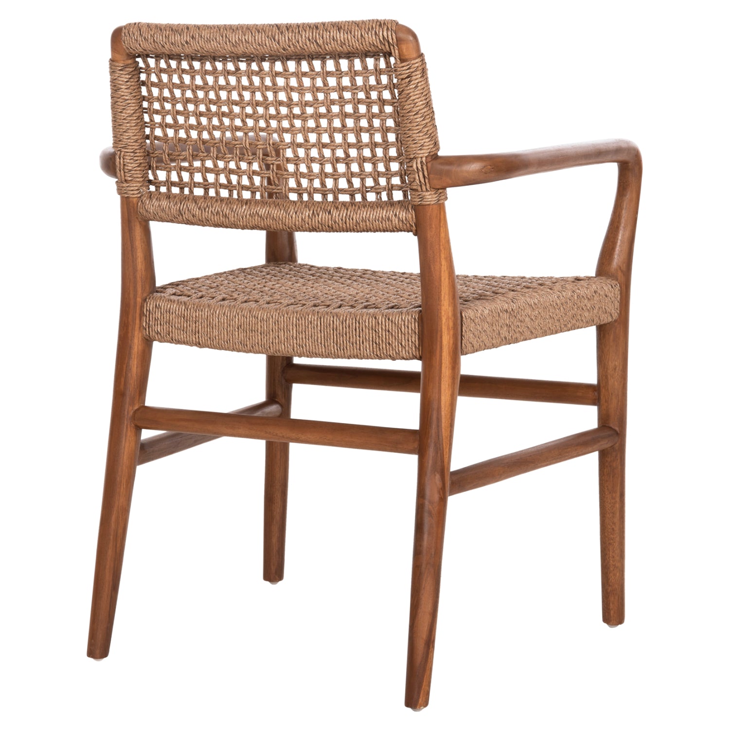 Трапезно кресло ROSCO тиково дърво /въже 56х54,5х78см.