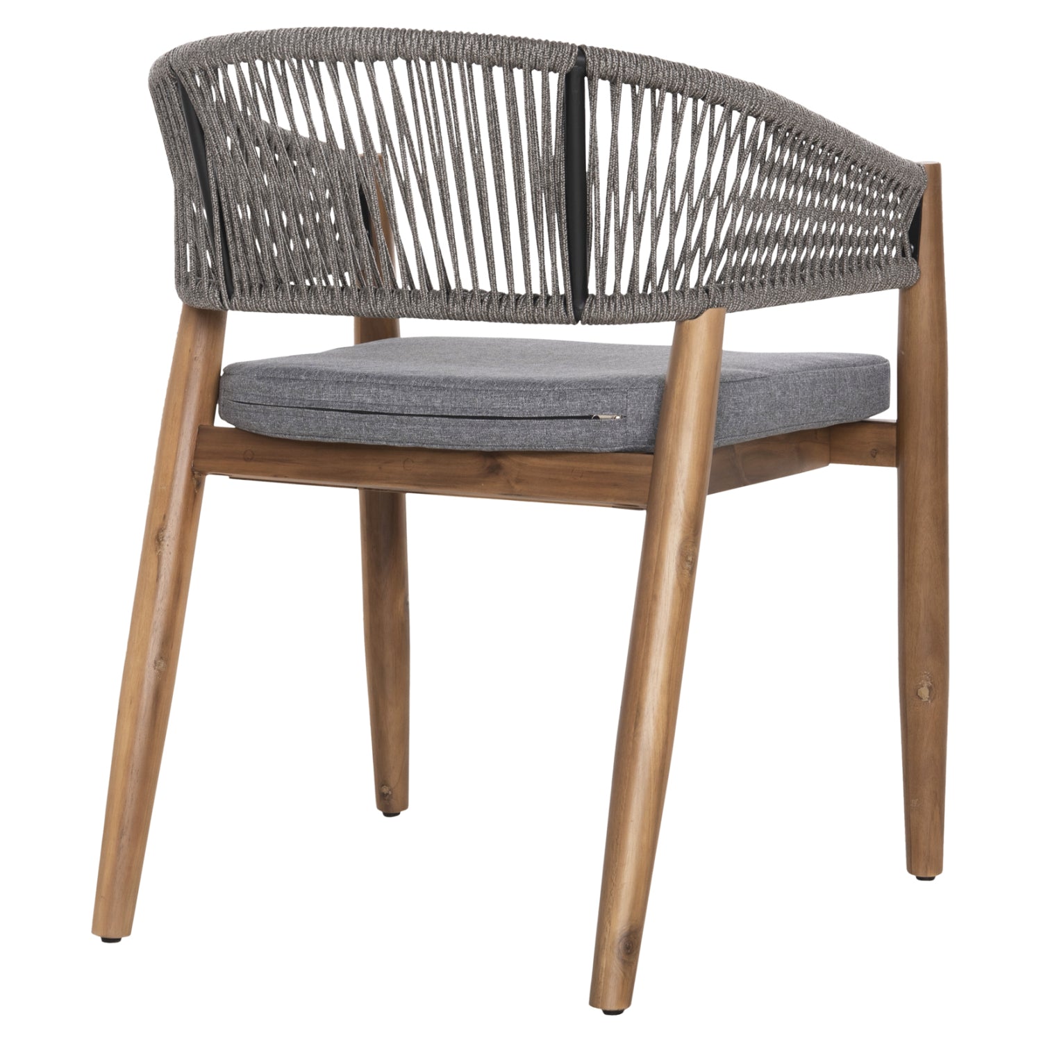 Градински стол NAVAN акациево дърво  с въже  в сиво 59x58x76см.