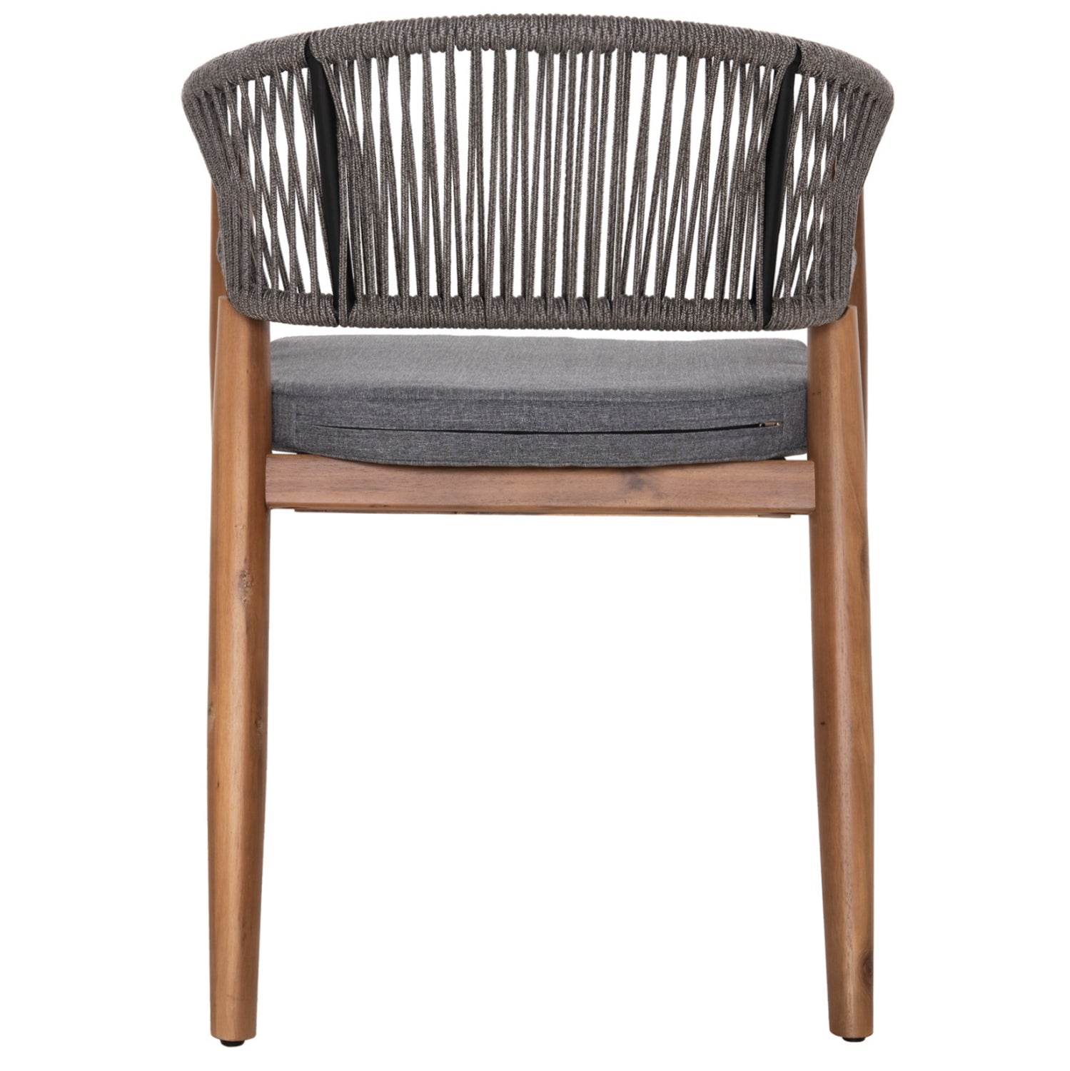 Градински стол NAVAN акациево дърво  с въже  в сиво 59x58x76см.