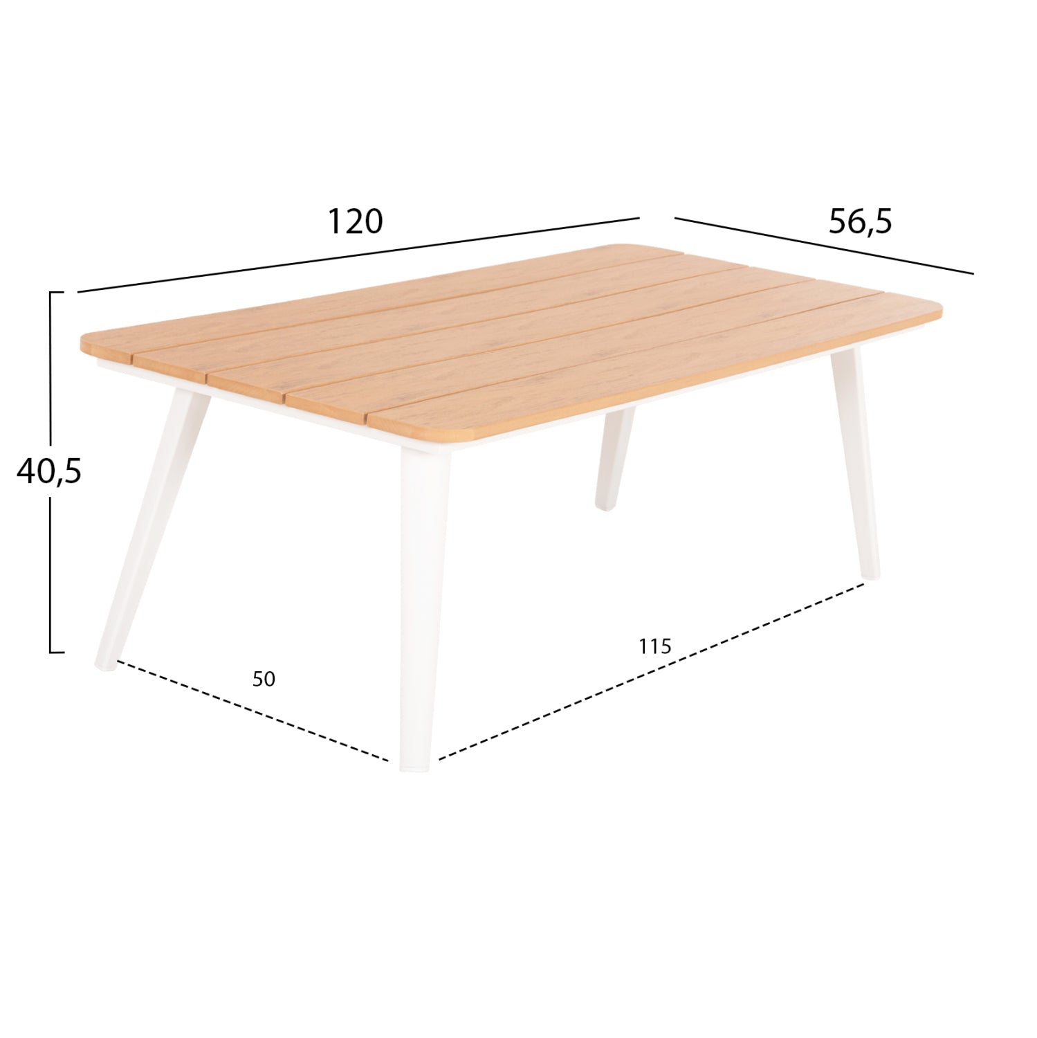 Комплект  MAERLY цвят антрацит-бял диван 196/258см с маса 120/56.5см