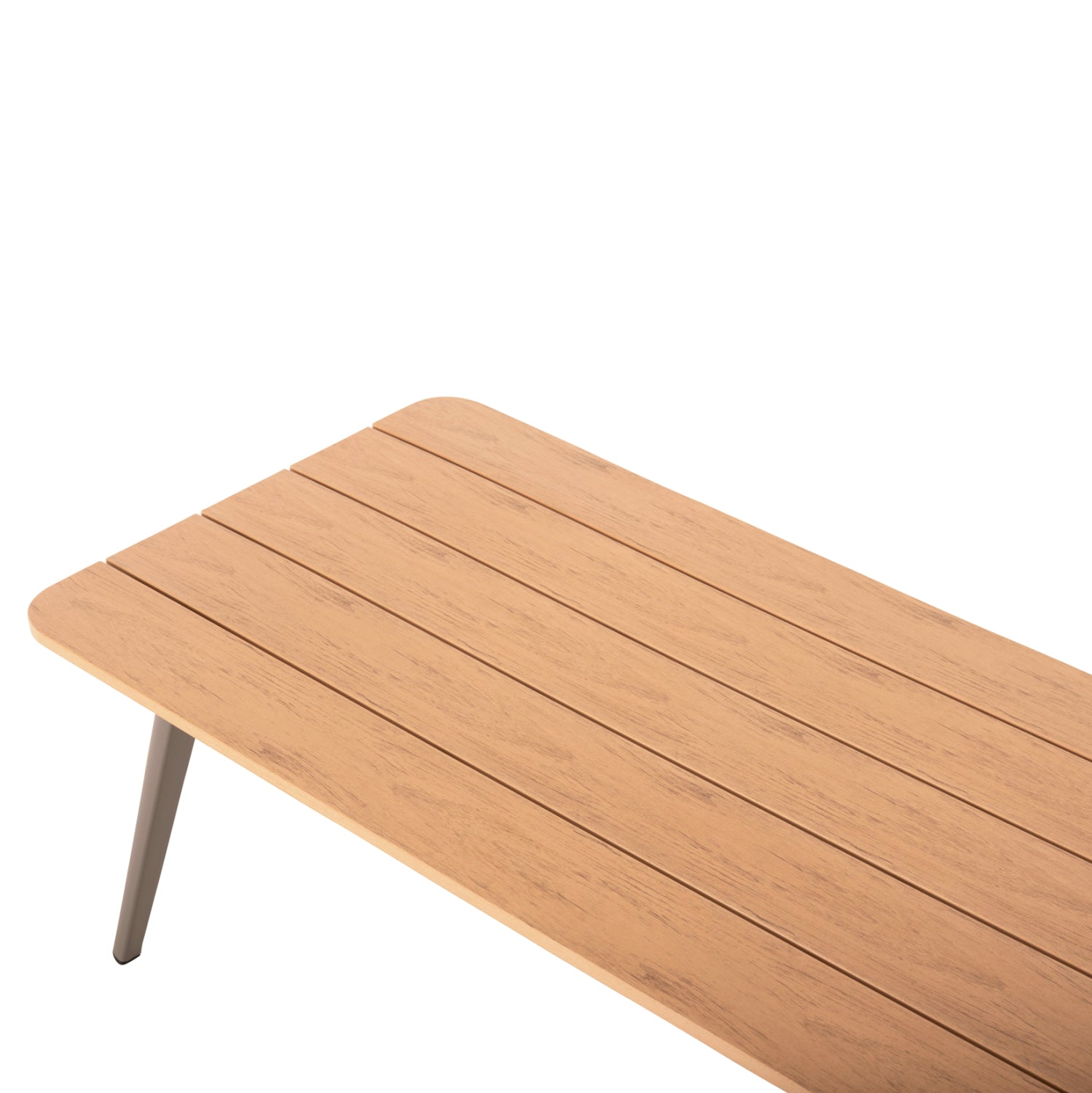 Комплект MAERLY  цвят шампанско-бежов с диван 196/258см и маса 120/56.5см