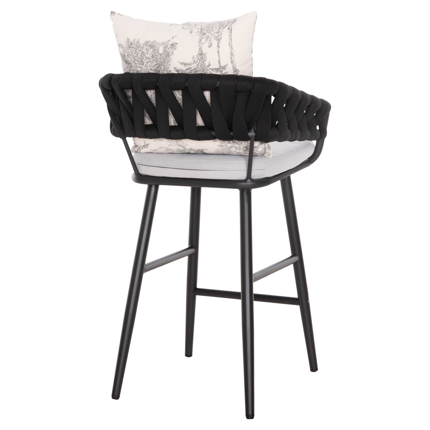 Бар стол CAMDEN цвят черен-екрю 56x60x108