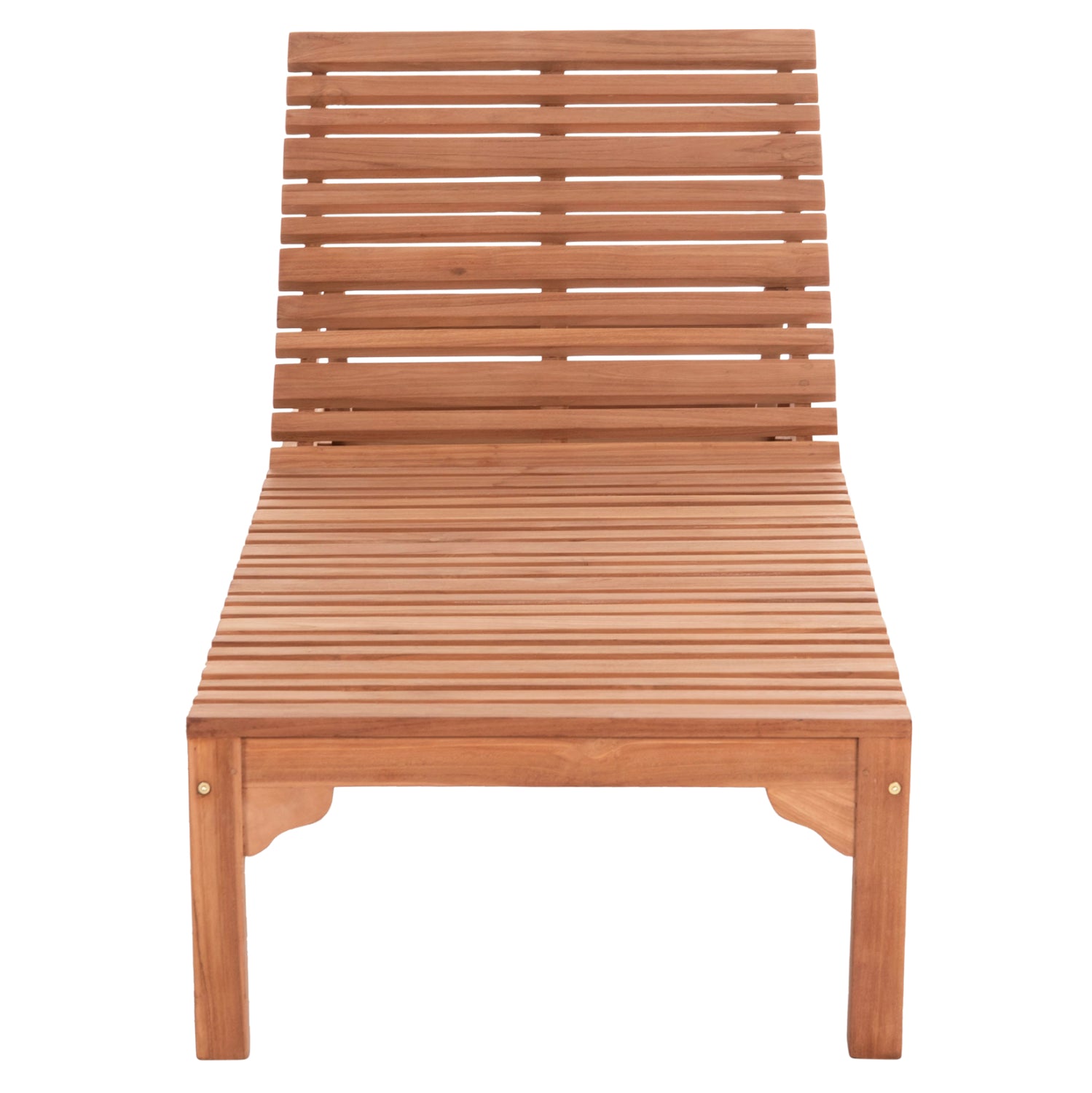 Шезлонг Стелано  с колелца, естествено тиково дърво, 200x65x31см