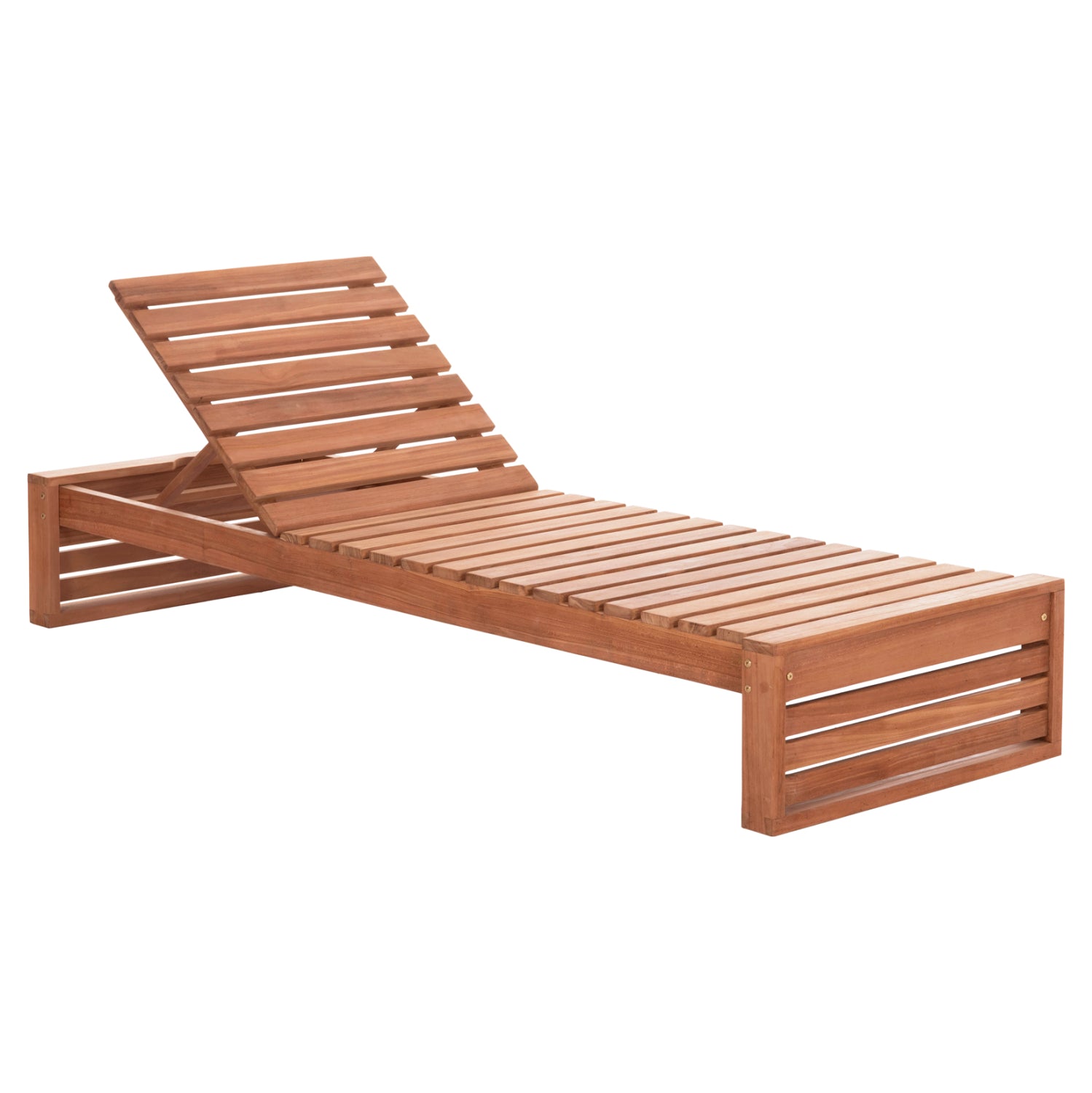 Шезлонг Жизел без възглавници от натурално тиково дърво 200x71x30см