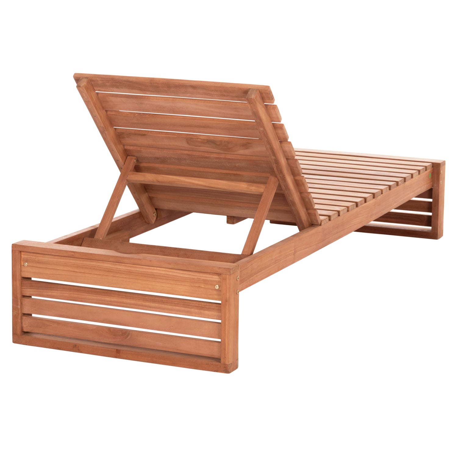 Шезлонг Жизел без възглавници от натурално тиково дърво 200x71x30см