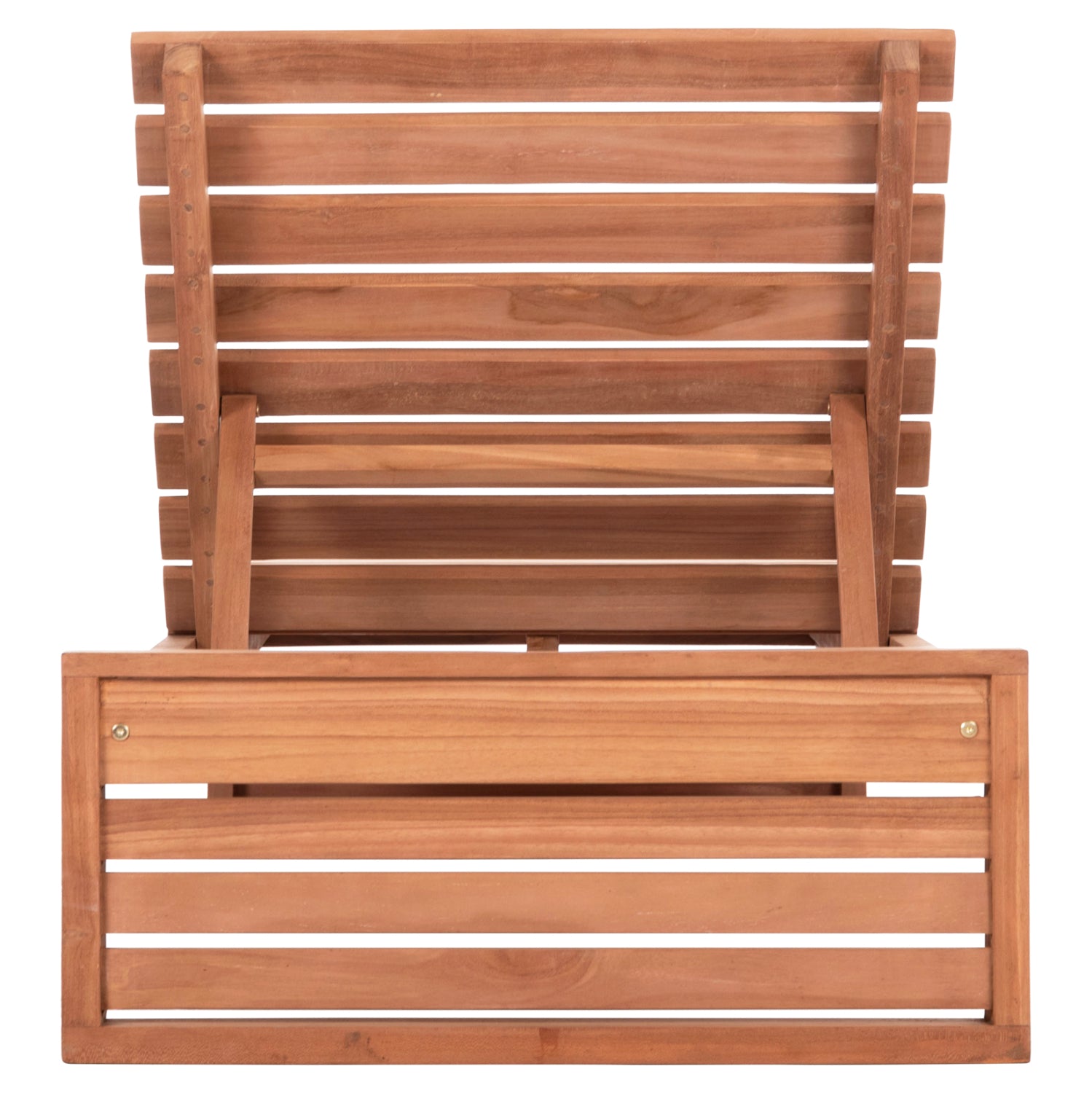 Шезлонг Жизел без възглавници от натурално тиково дърво 200x71x30см