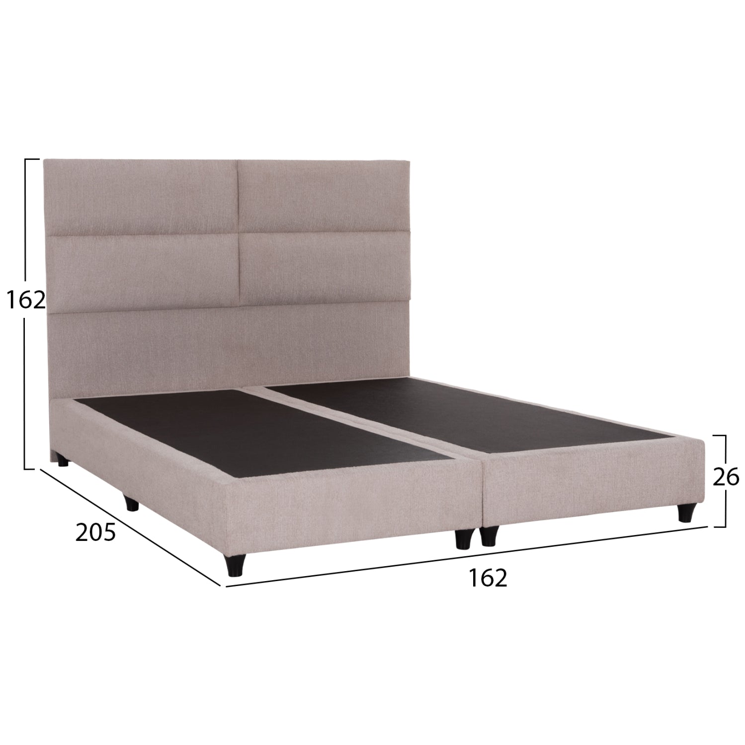 Тапицирано легло Milo бежово - за матрак 160x200см