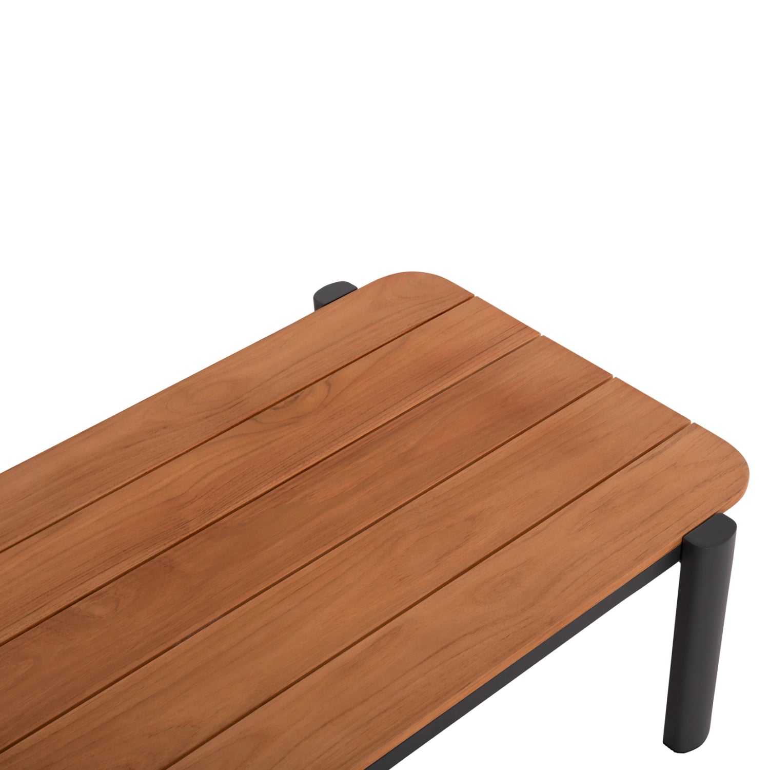 Комплект градински Лара цвят антрацит-натурал с маса 120x60-69x34