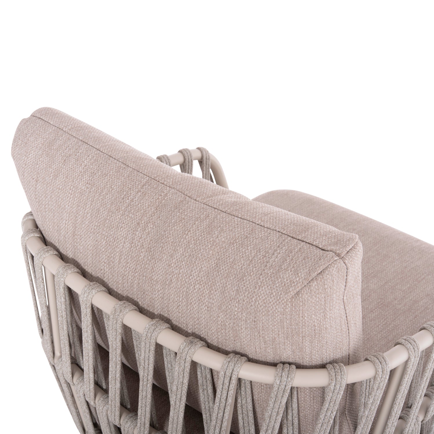 Комплект градински Собо алуминиев с въже цвят крем-натурал