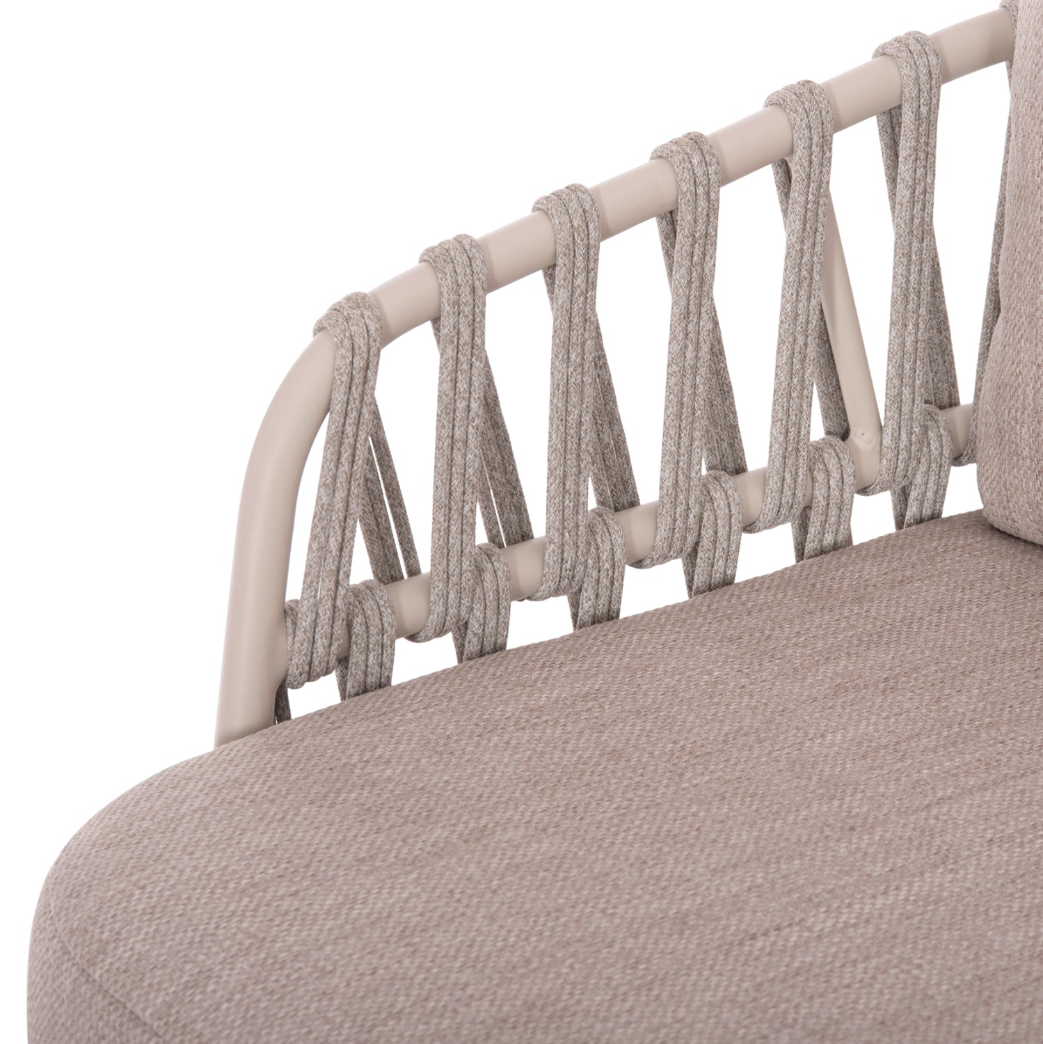 Комплект градински Собо алуминиев с въже цвят крем-натурал