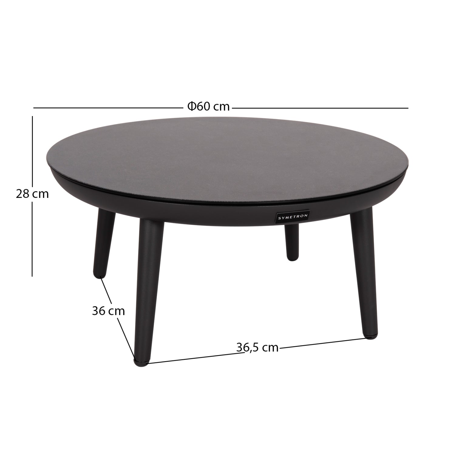 Градинска кръгла масичка за кафе  ZODIAC Φ60x28sm