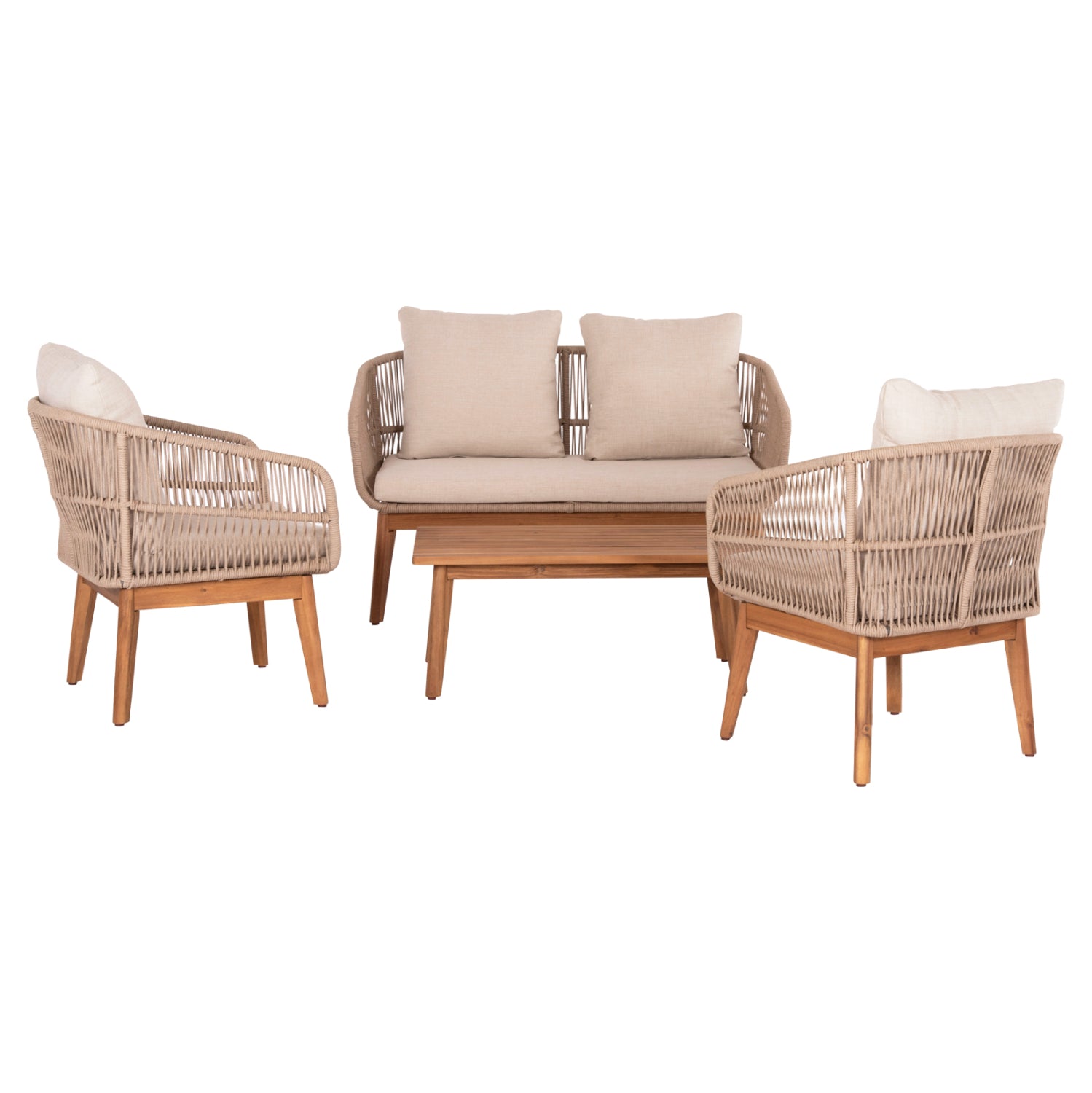 Комплект Франки акация/метал натурал