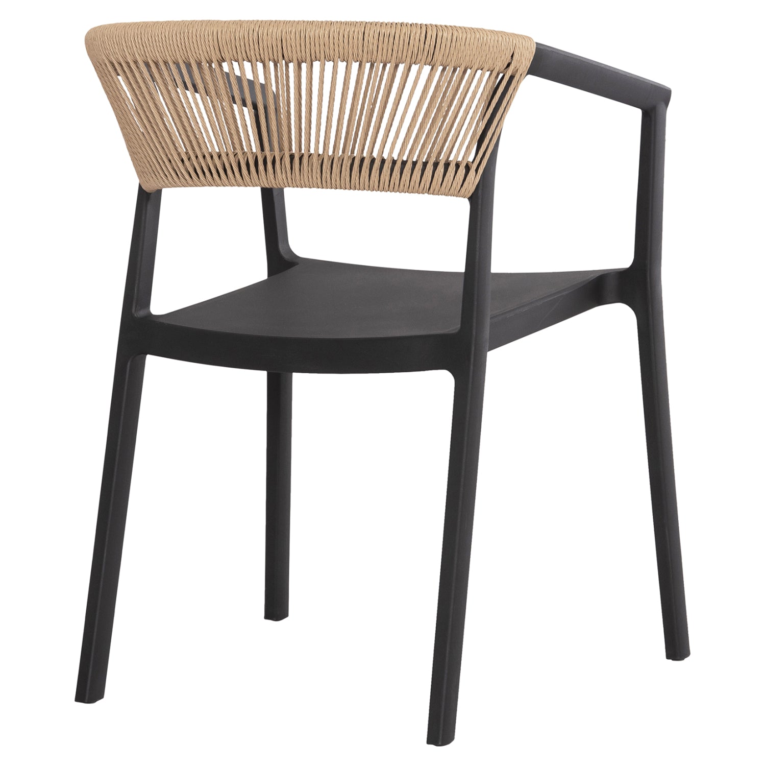 Кресло Боги цвят черен-бежов 55x53.5x74