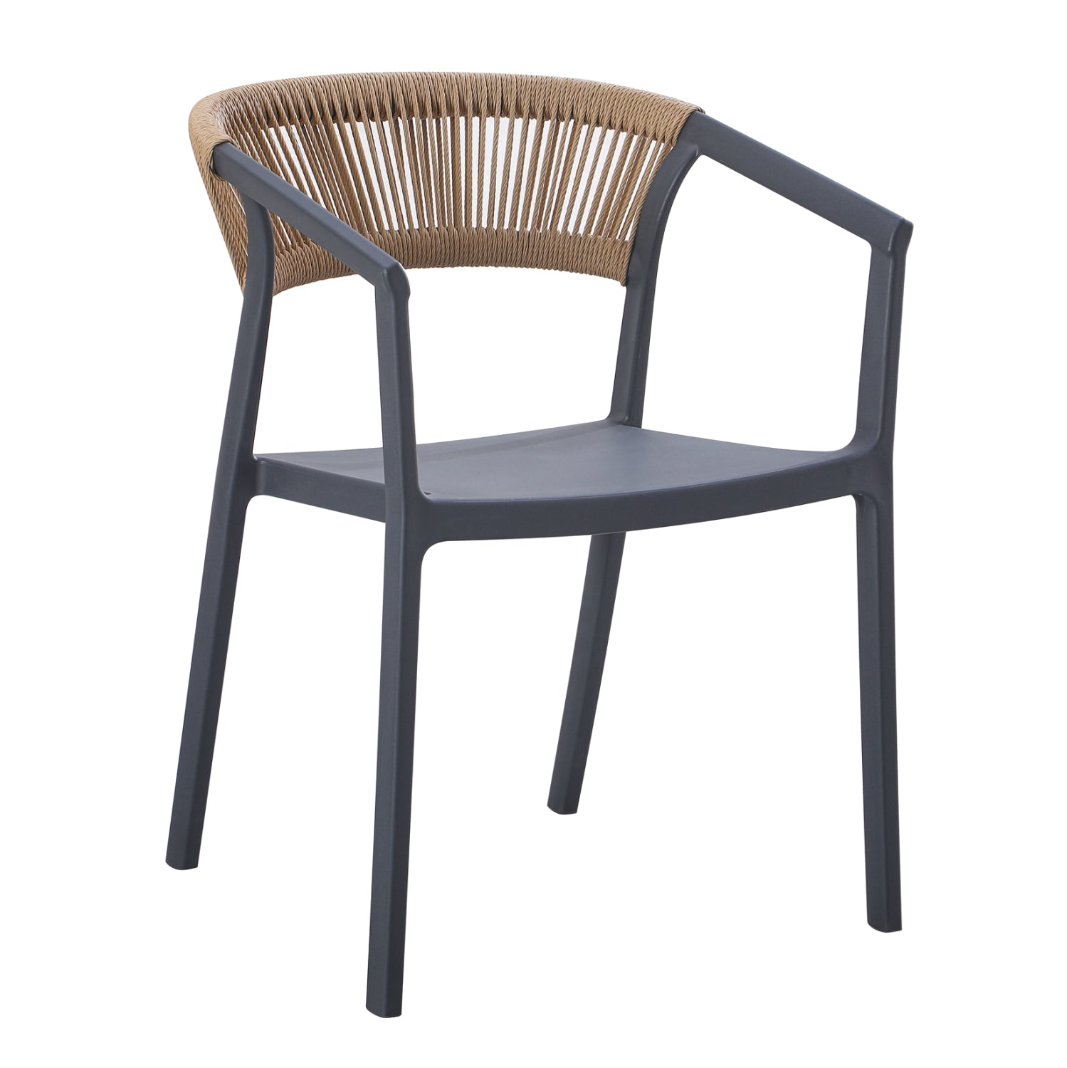 Кресло BOGI сиво/бежово въже 55х53,5х74см.