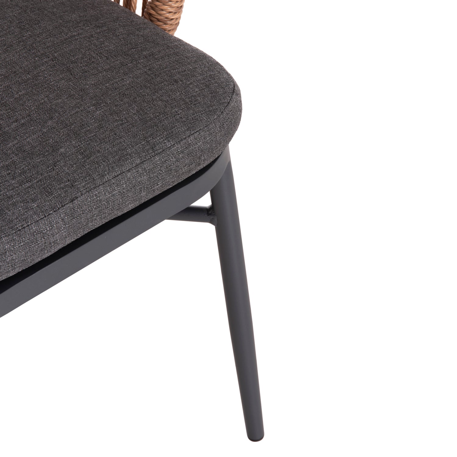 Стол ORIN цвят антрацит-натурал 58x61x75