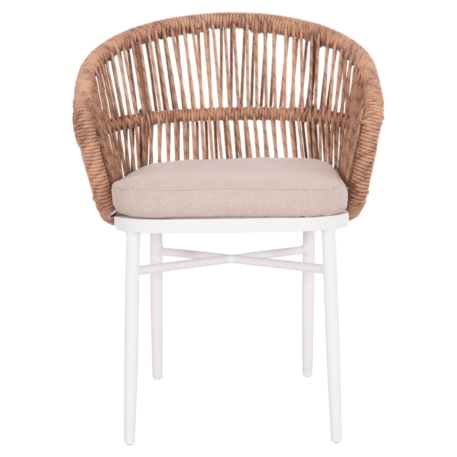 Стол ORIN  цвят бял-натурал  58x61x75