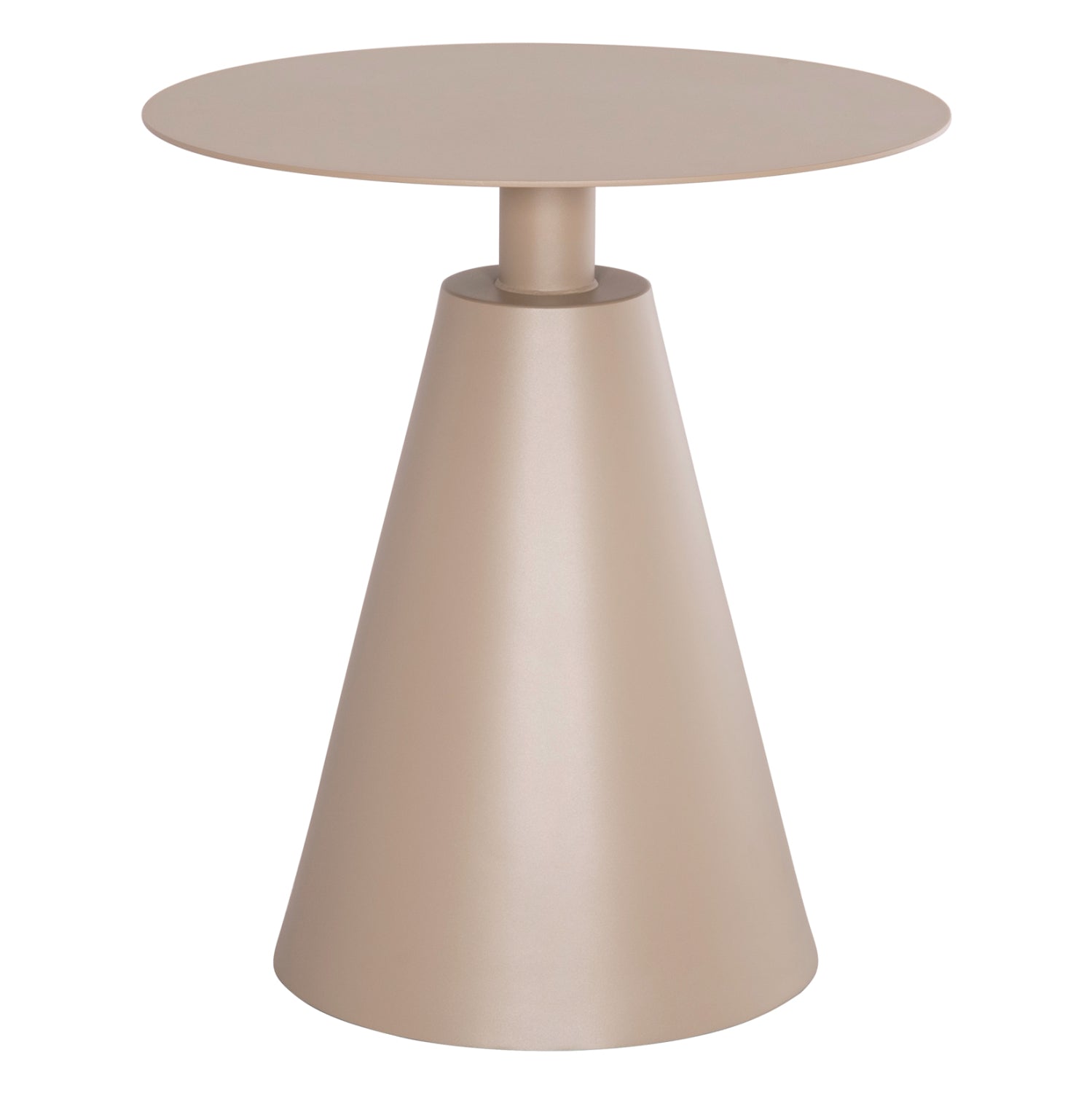 Помощна маса Сара алуминиева цвят капучино   Φ50x56