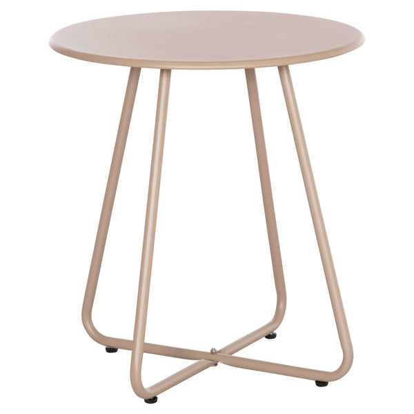 Кръгла метална странична маса  SAMMON капучино φ45x50cм