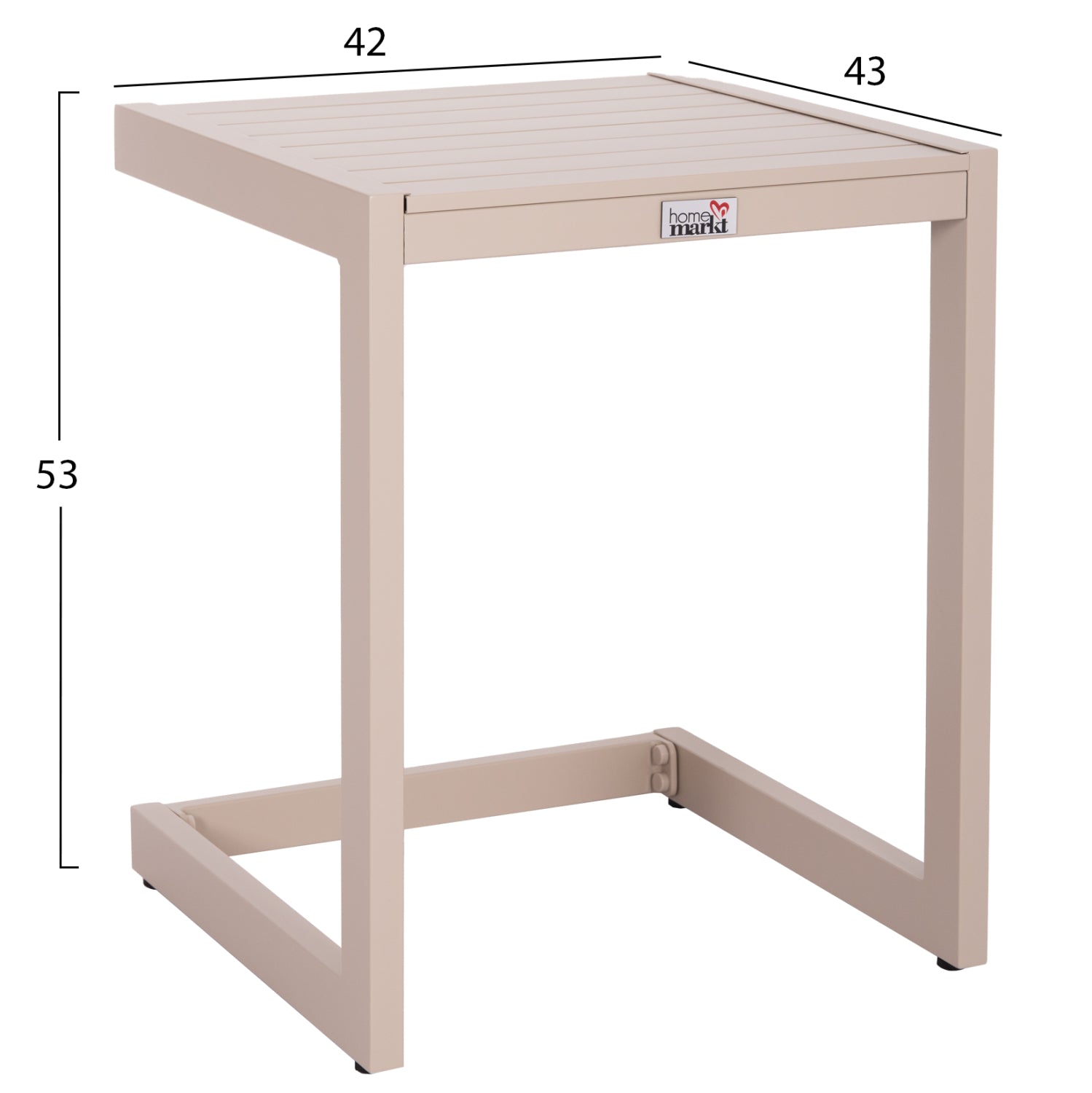 Стол маса Belling алуминиев в шампанско 42x43x53см.
