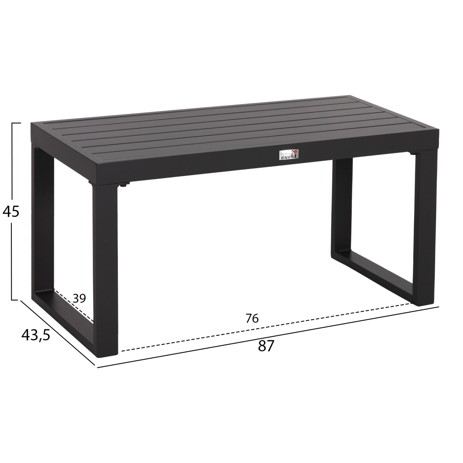 Маса  SENTRY цвят антрацит 87x43,5x45
