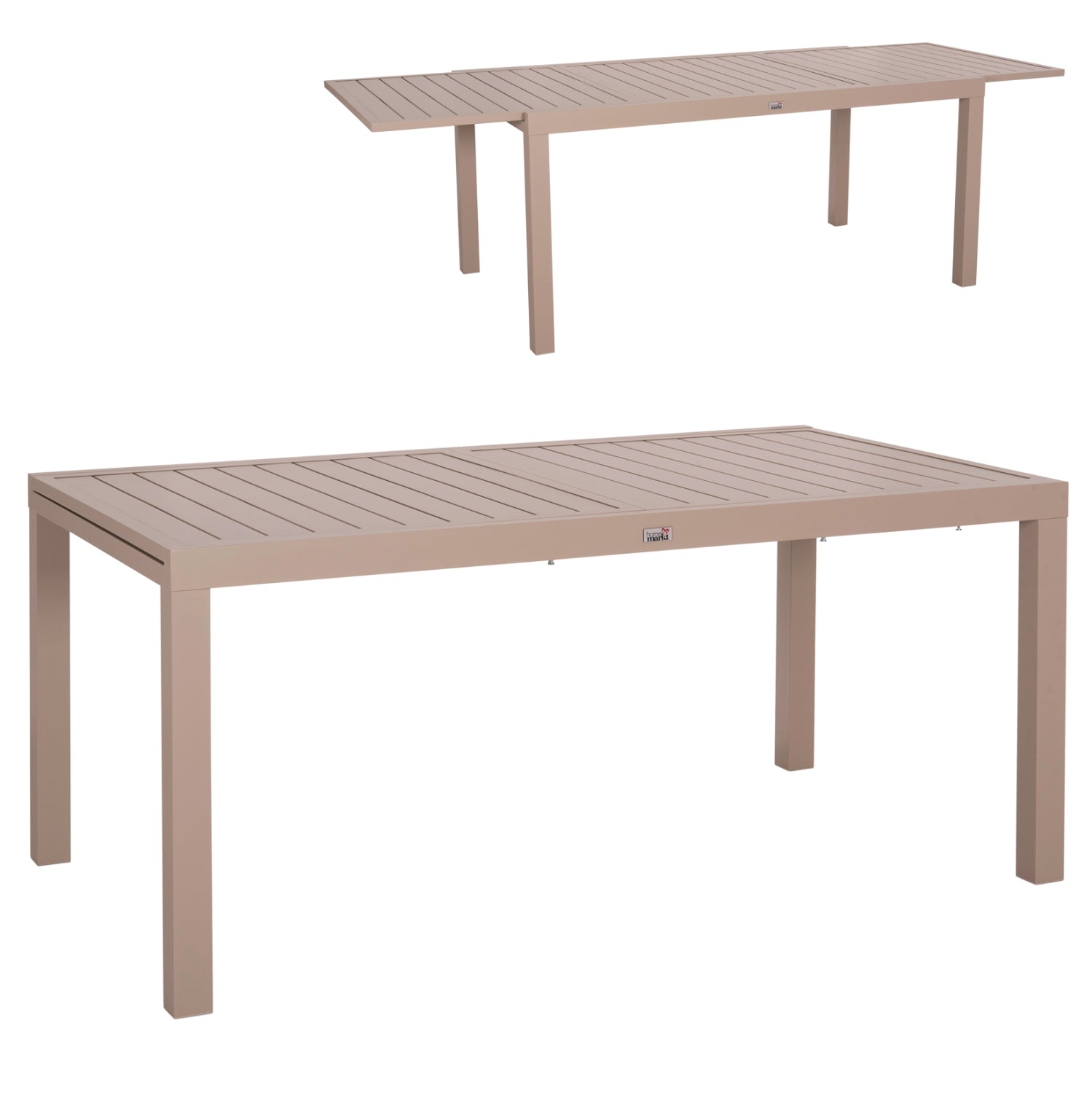Разтегателна маса KRUM алуминиев капучино 160-240x90x73hсм