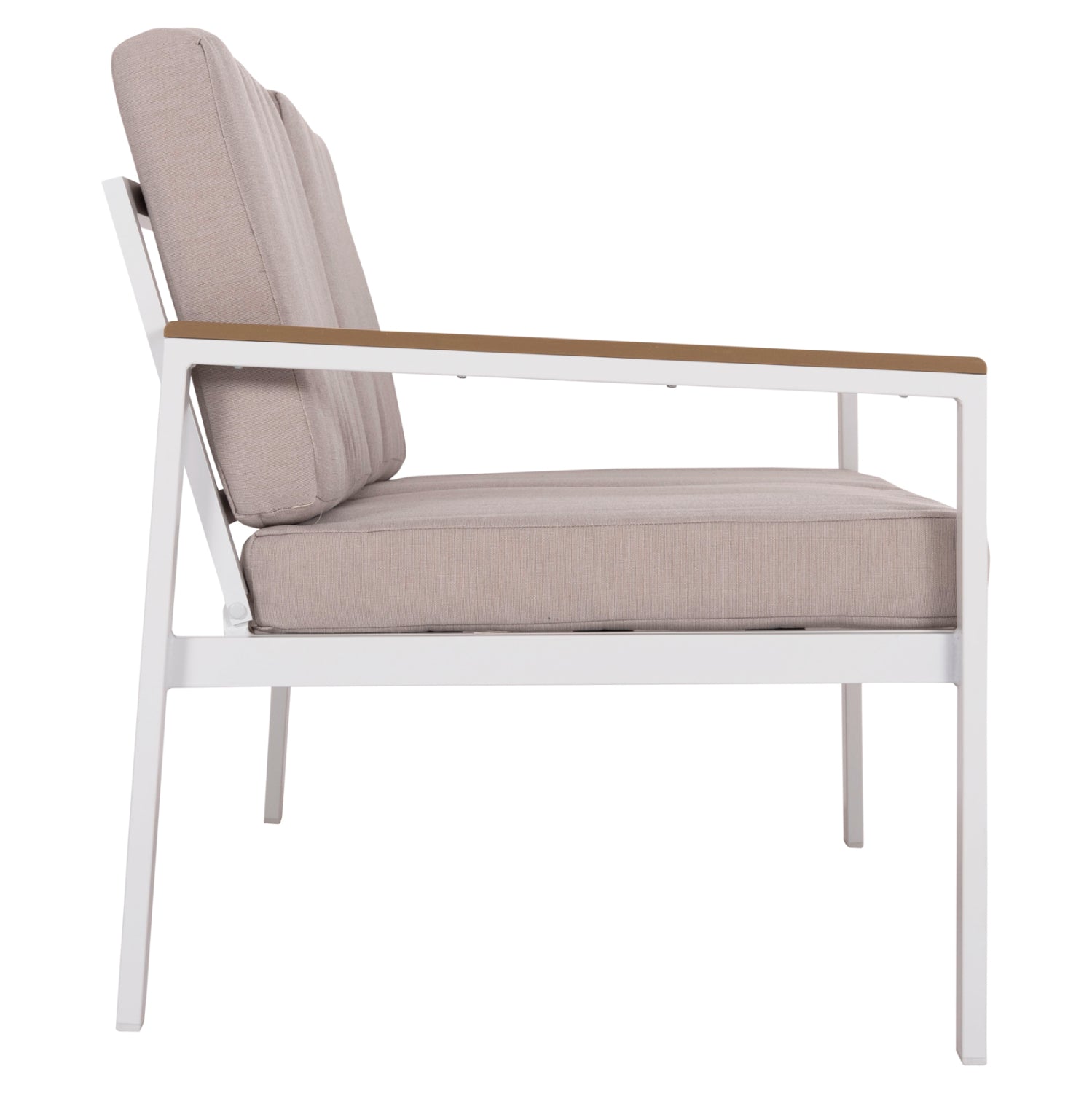 Двумесен диван safin алуминиеви възглавници в бяло-бежово 140x70x77см